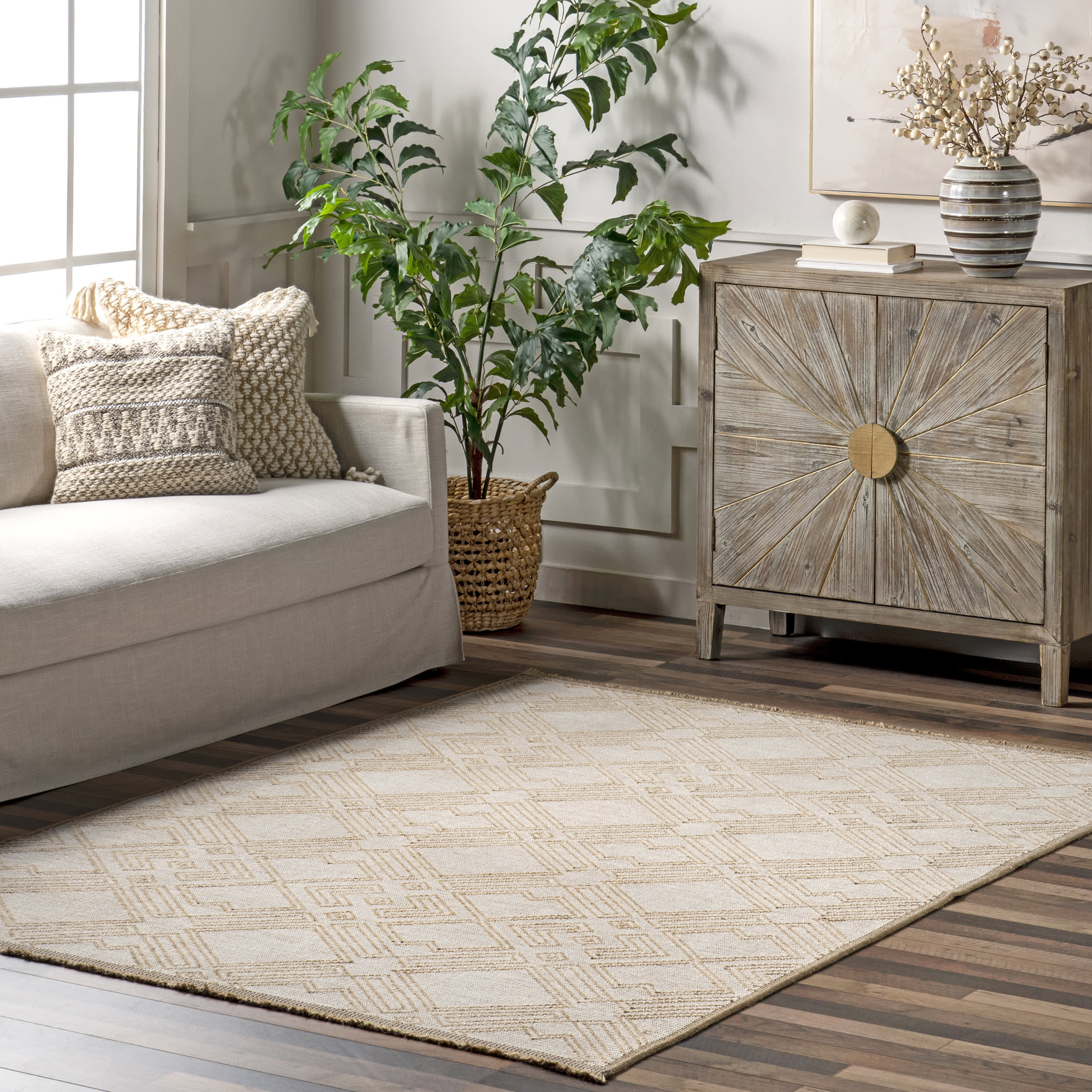 Emilee Fringed Rug | Ivory - Image 2