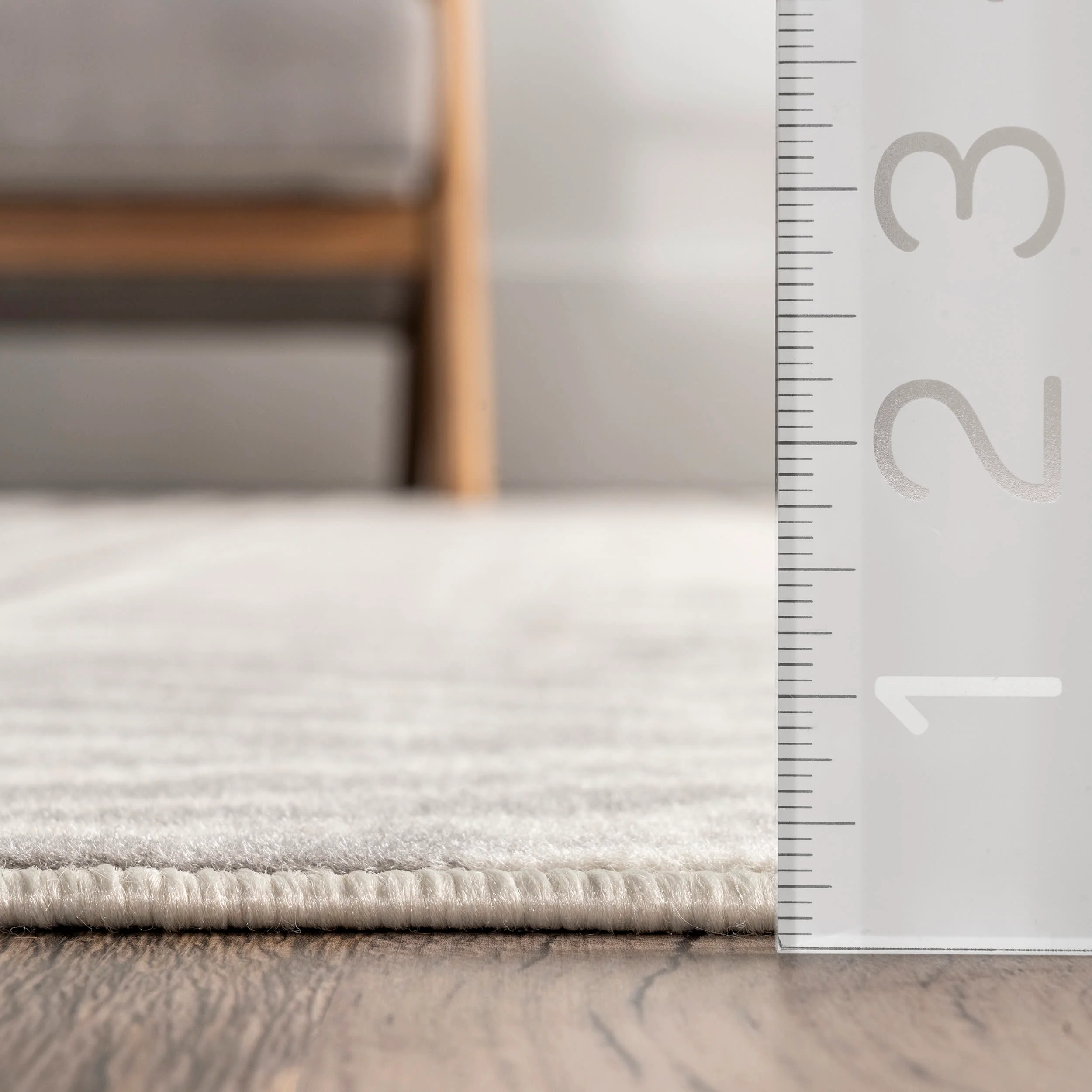 Emma Banded Geometric Rug | Light Grey - Image 5