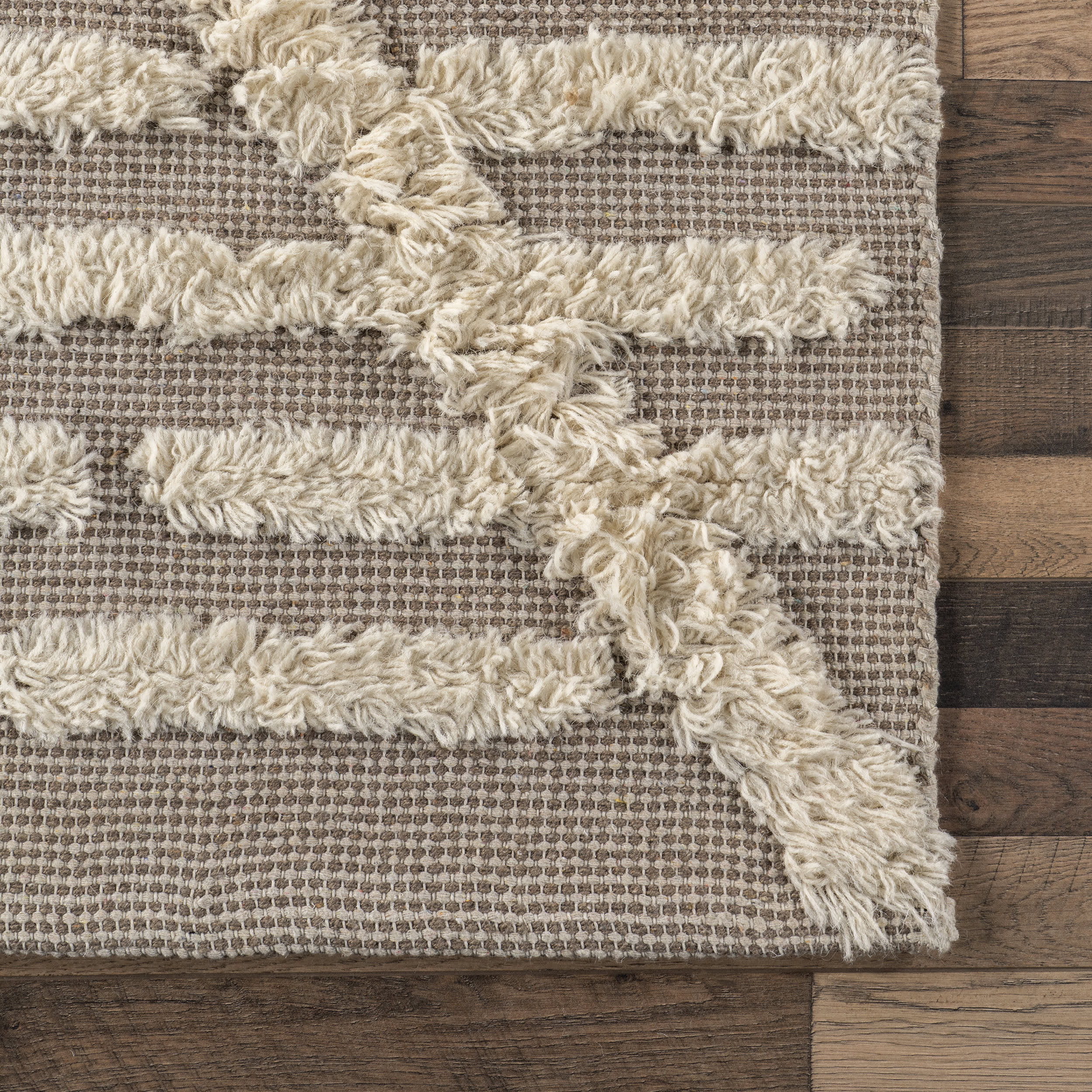 Emmey Modern Trellis Rug | Beige - Image 3