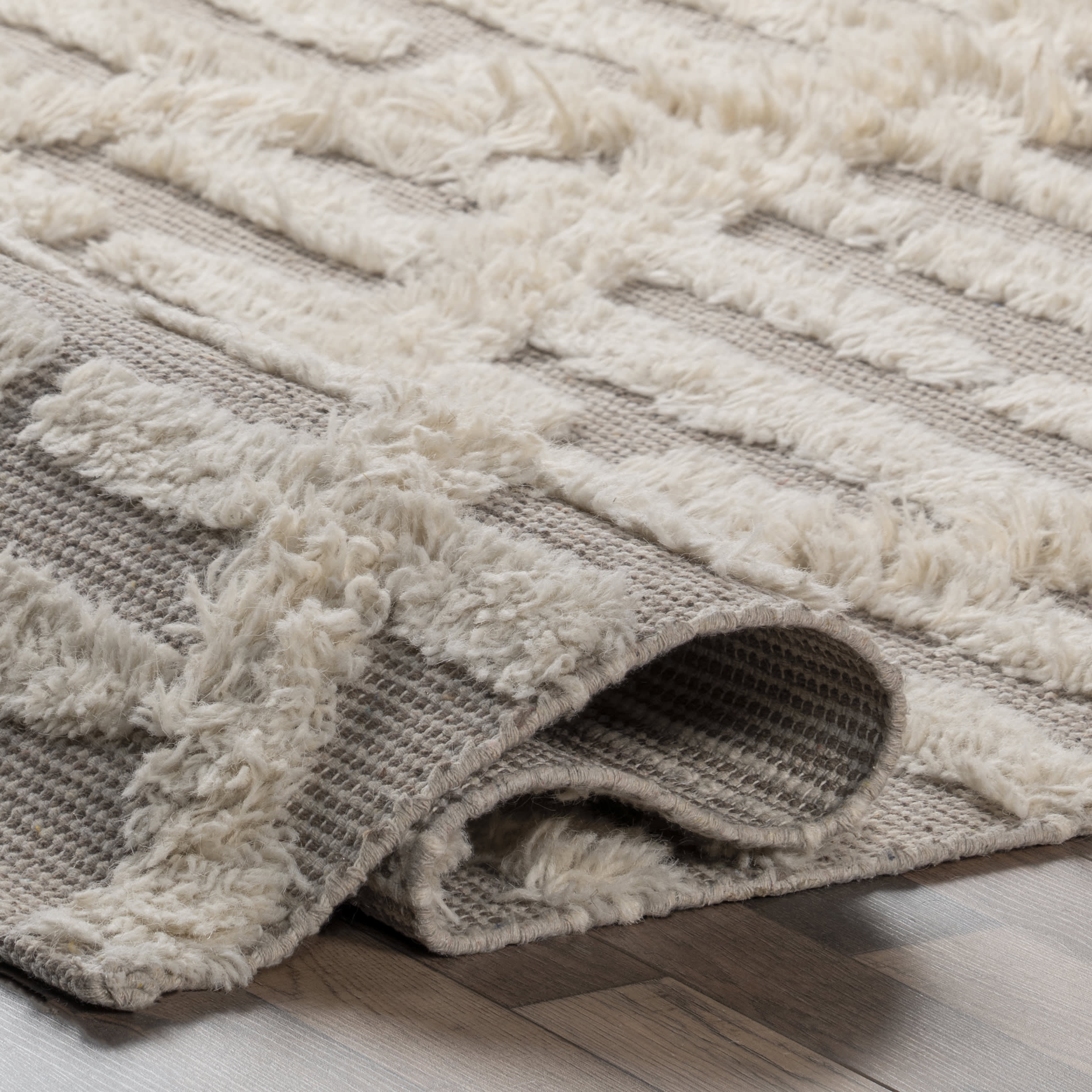 Emmey Modern Trellis Rug | Beige - Image 8