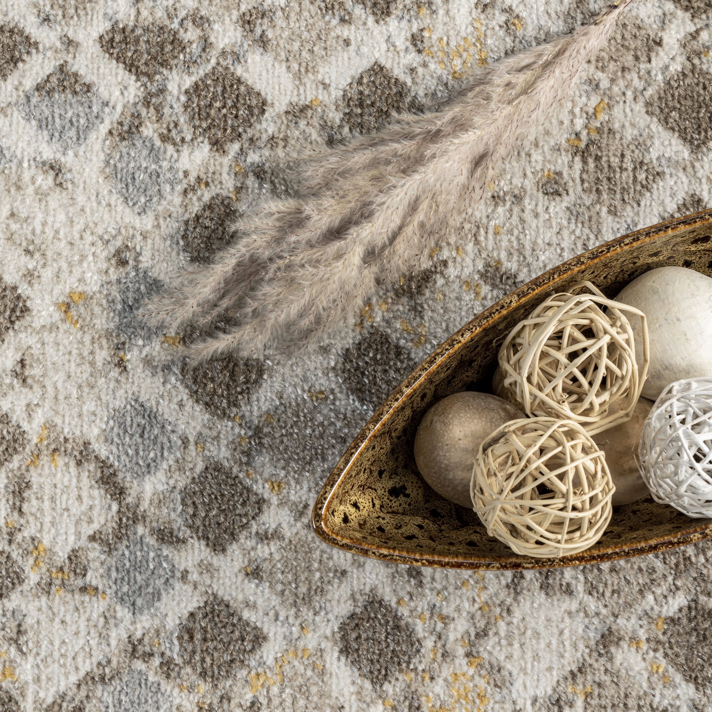Emmy Washable Geometric Rug | Beige - Image 2
