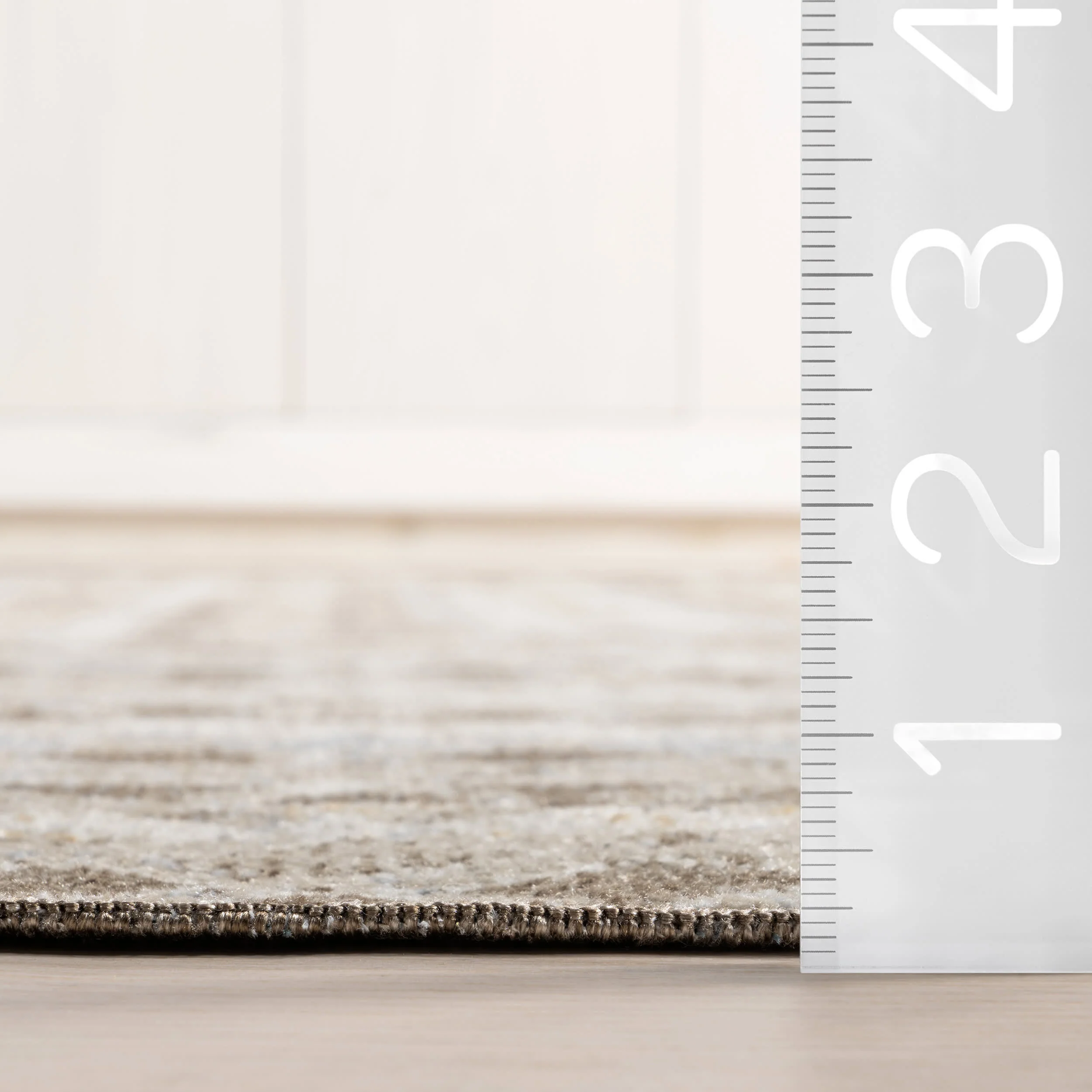 Emmy Washable Geometric Rug | Beige - Image 5