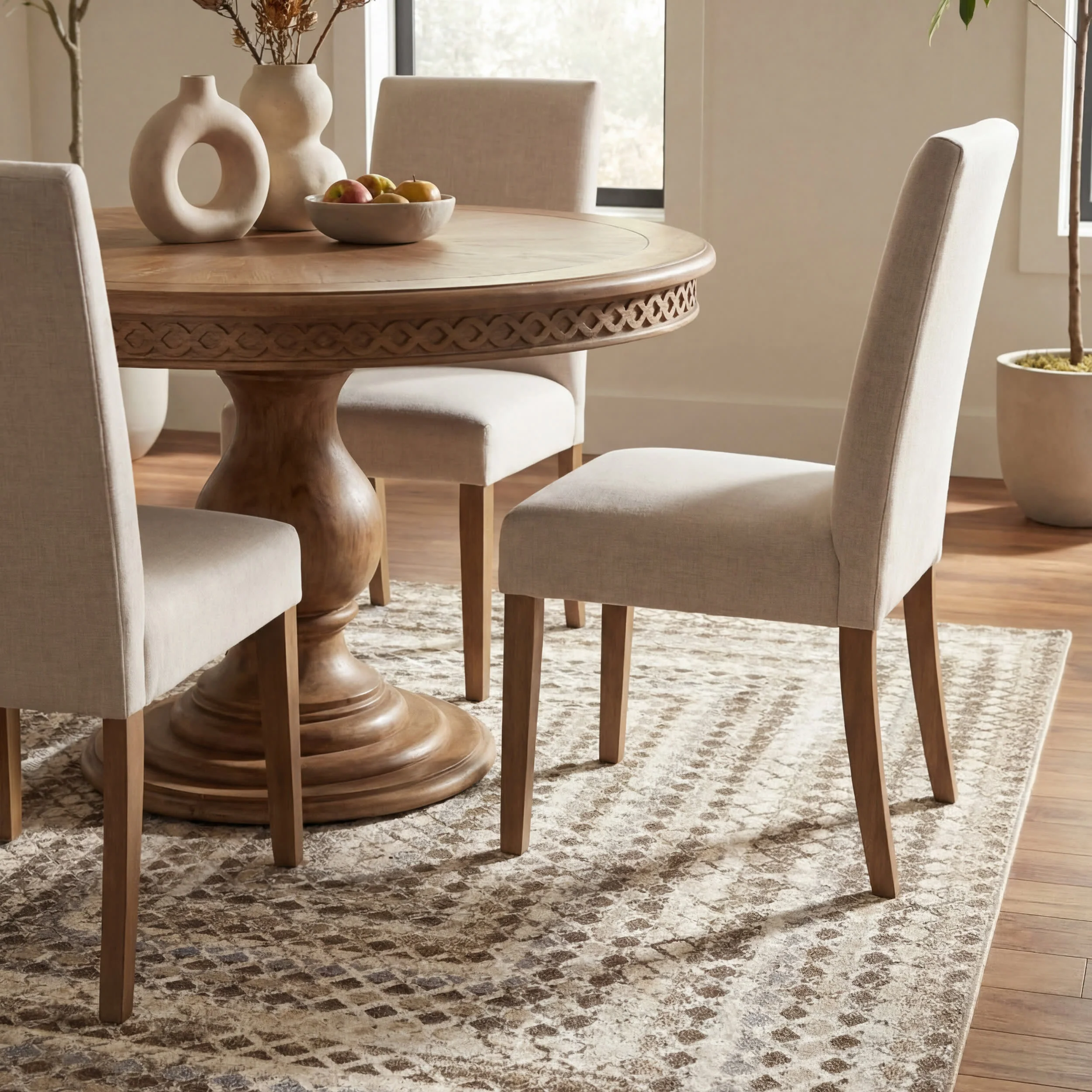 Emmy Washable Geometric Rug | Beige - Image 4