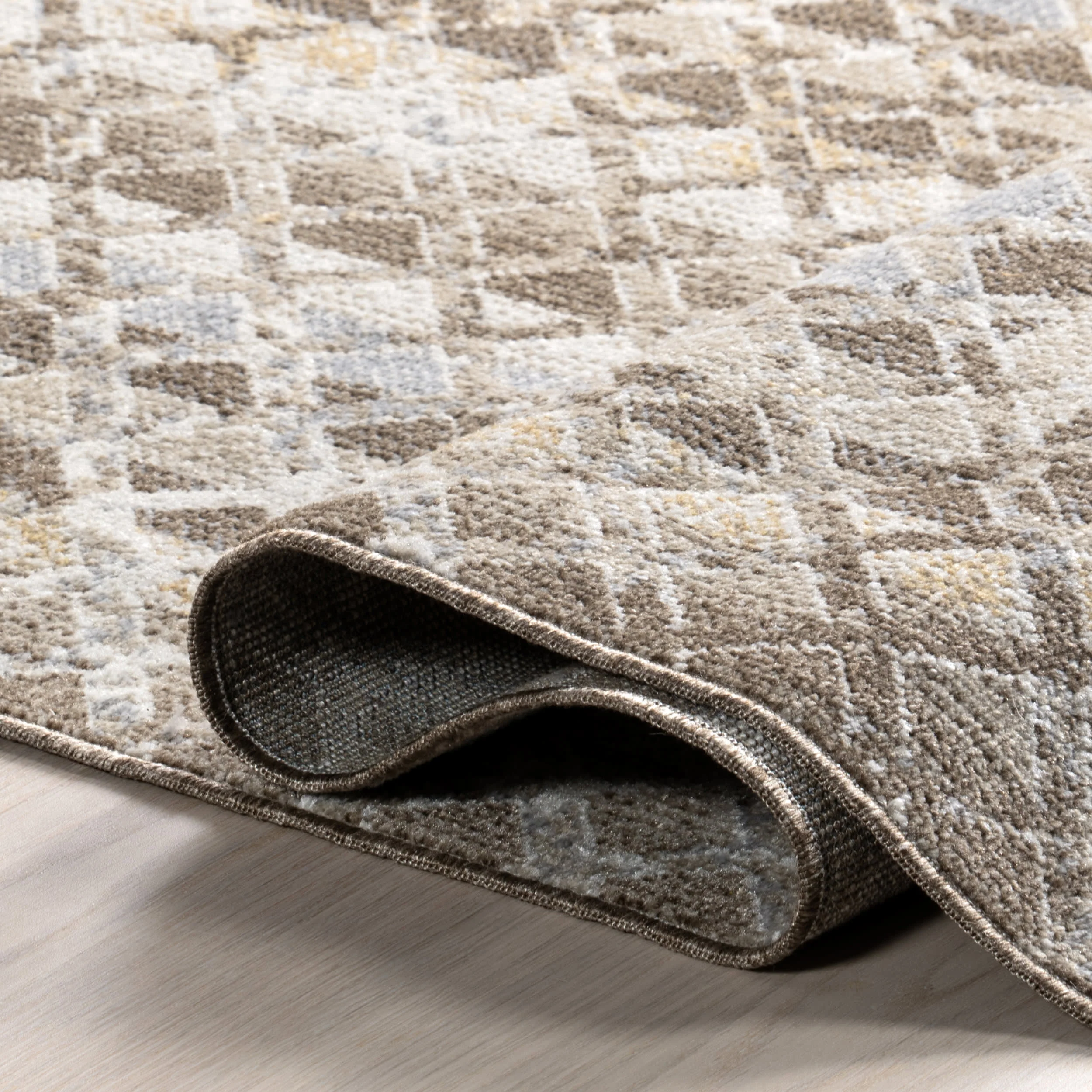 Emmy Washable Geometric Rug | Beige - Image 8