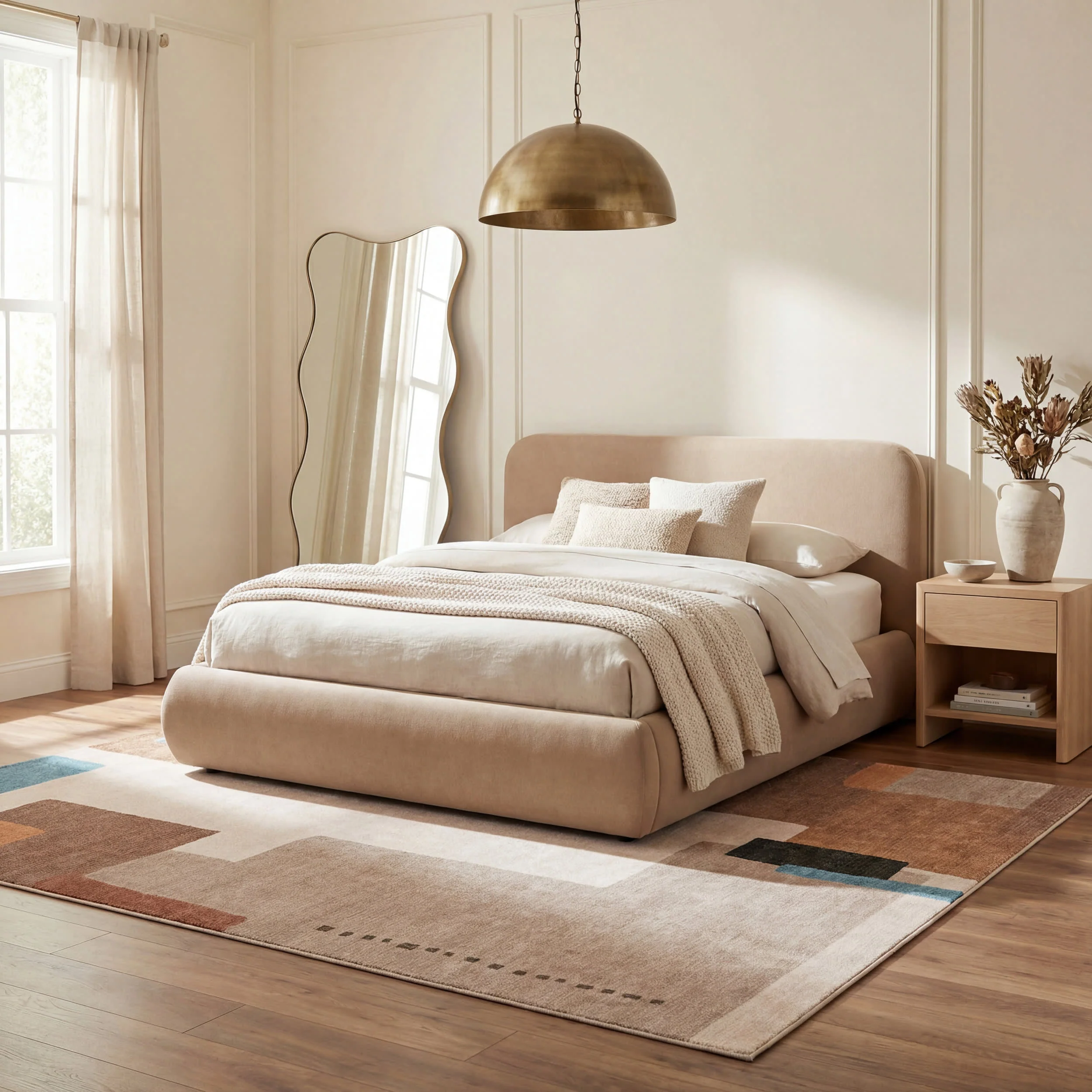 Enice Abstract Washable Rug | Brown - Image 10