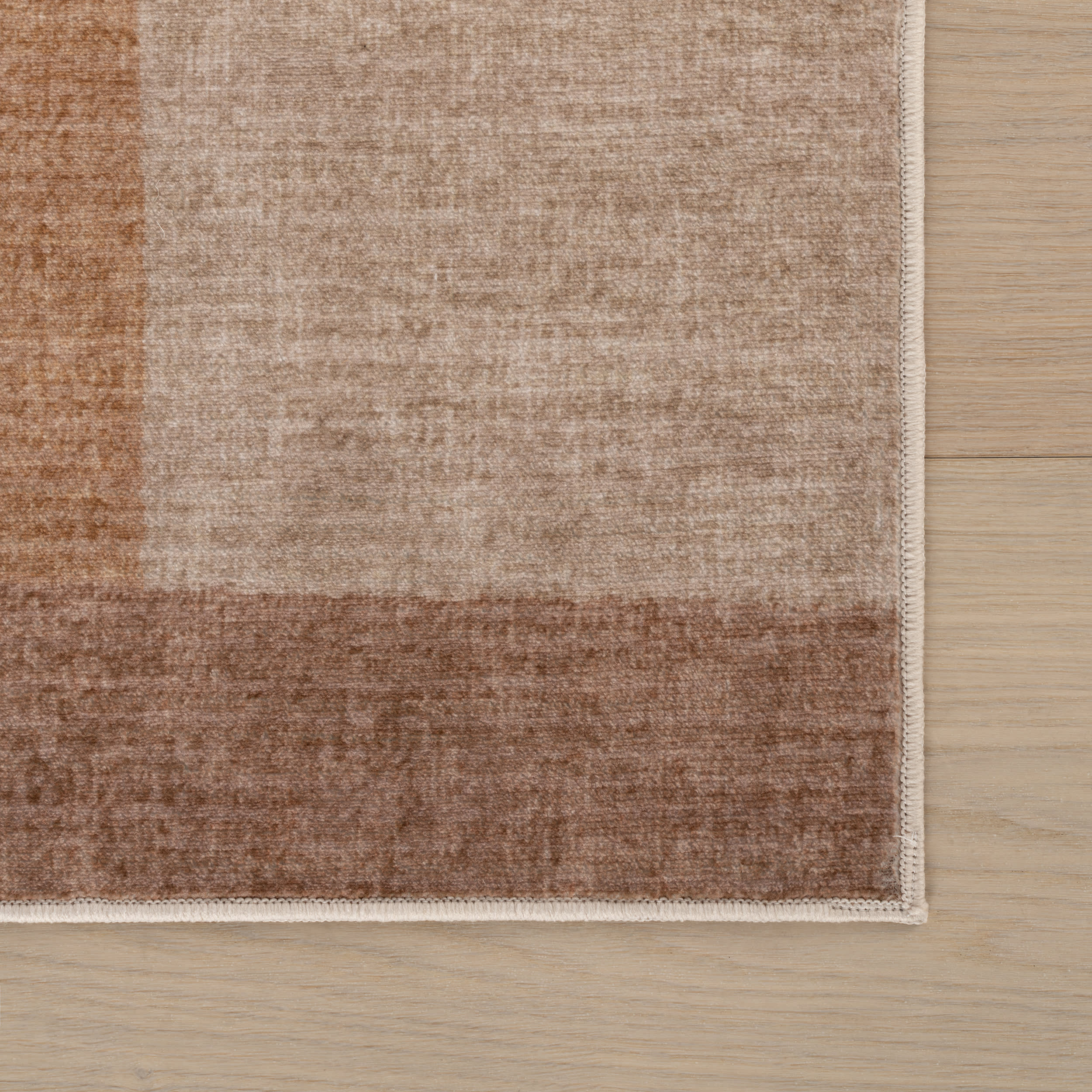 Enice Abstract Washable Rug | Brown - Image 4