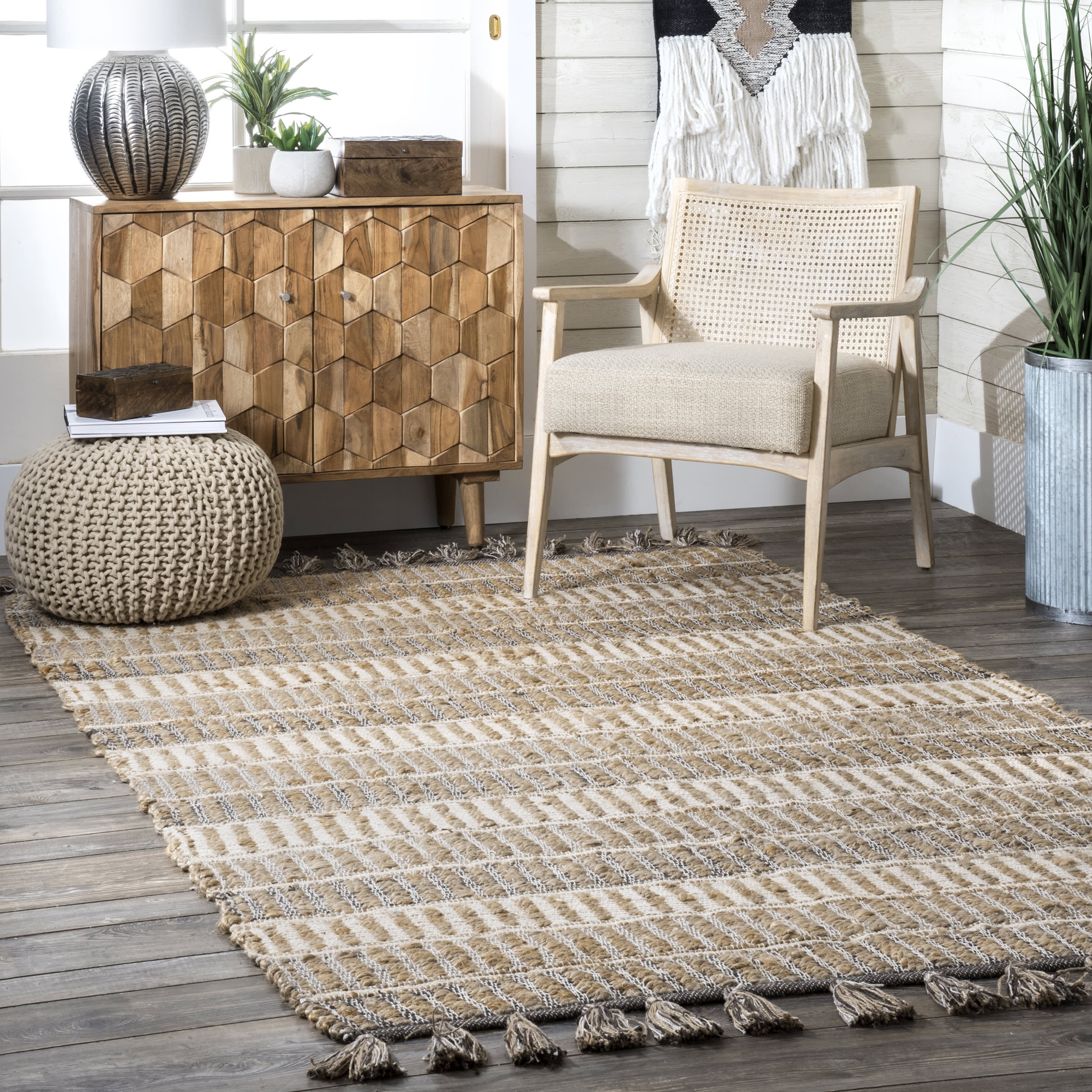Entwining Bar Striped Rug | Multicolor - Image 2