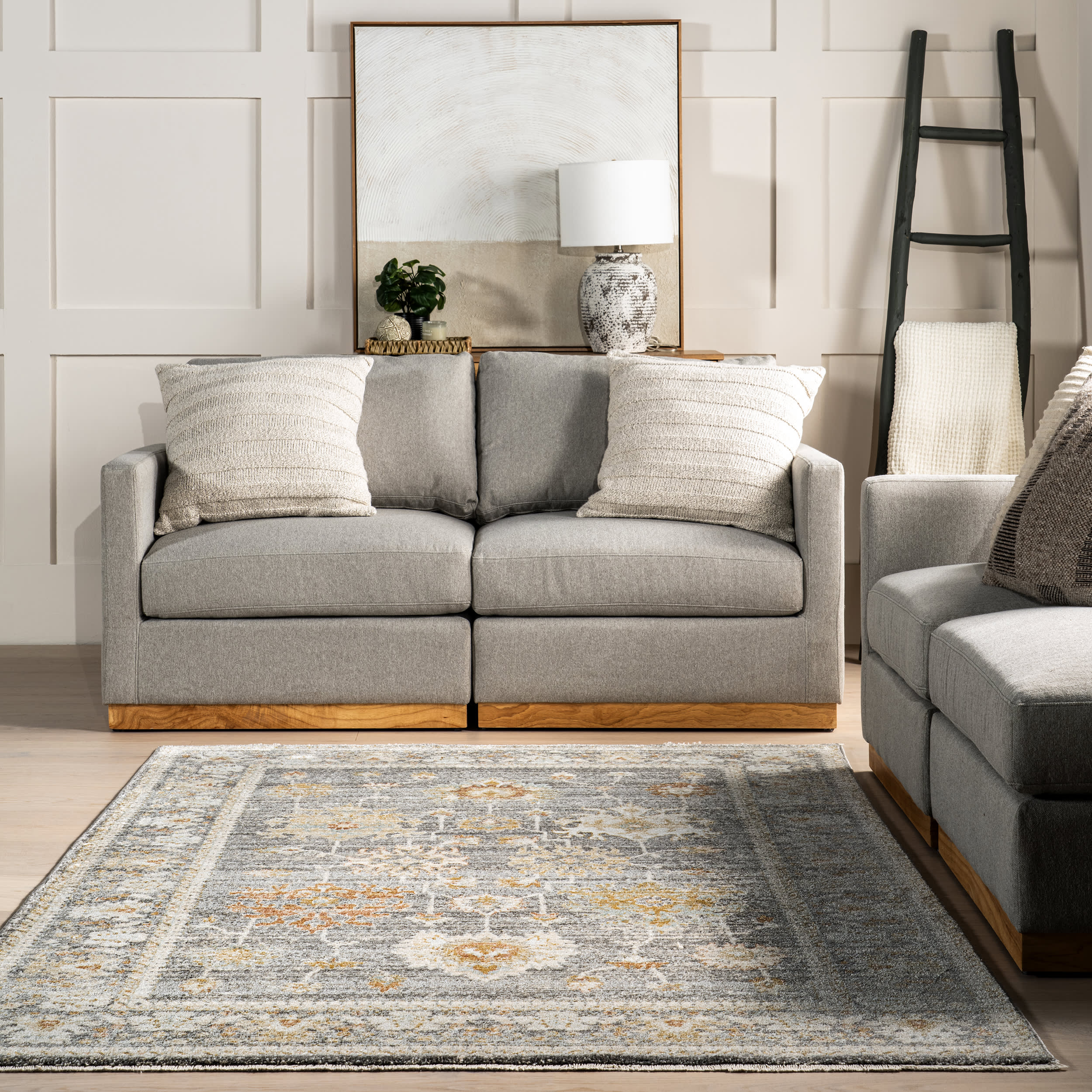 Eponine Medallion Rug | Grey - Image 4