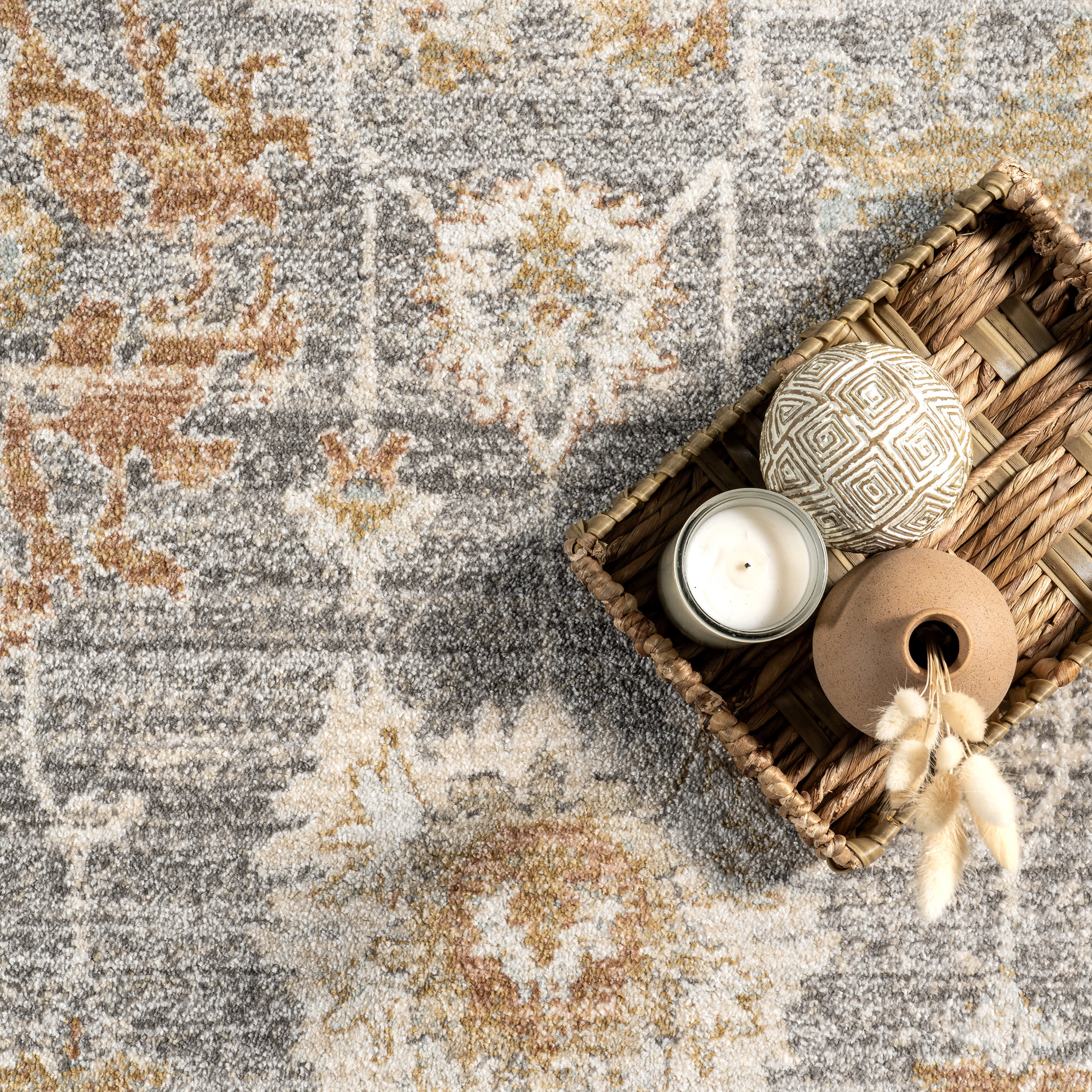 Eponine Medallion Rug | Grey - Image 7