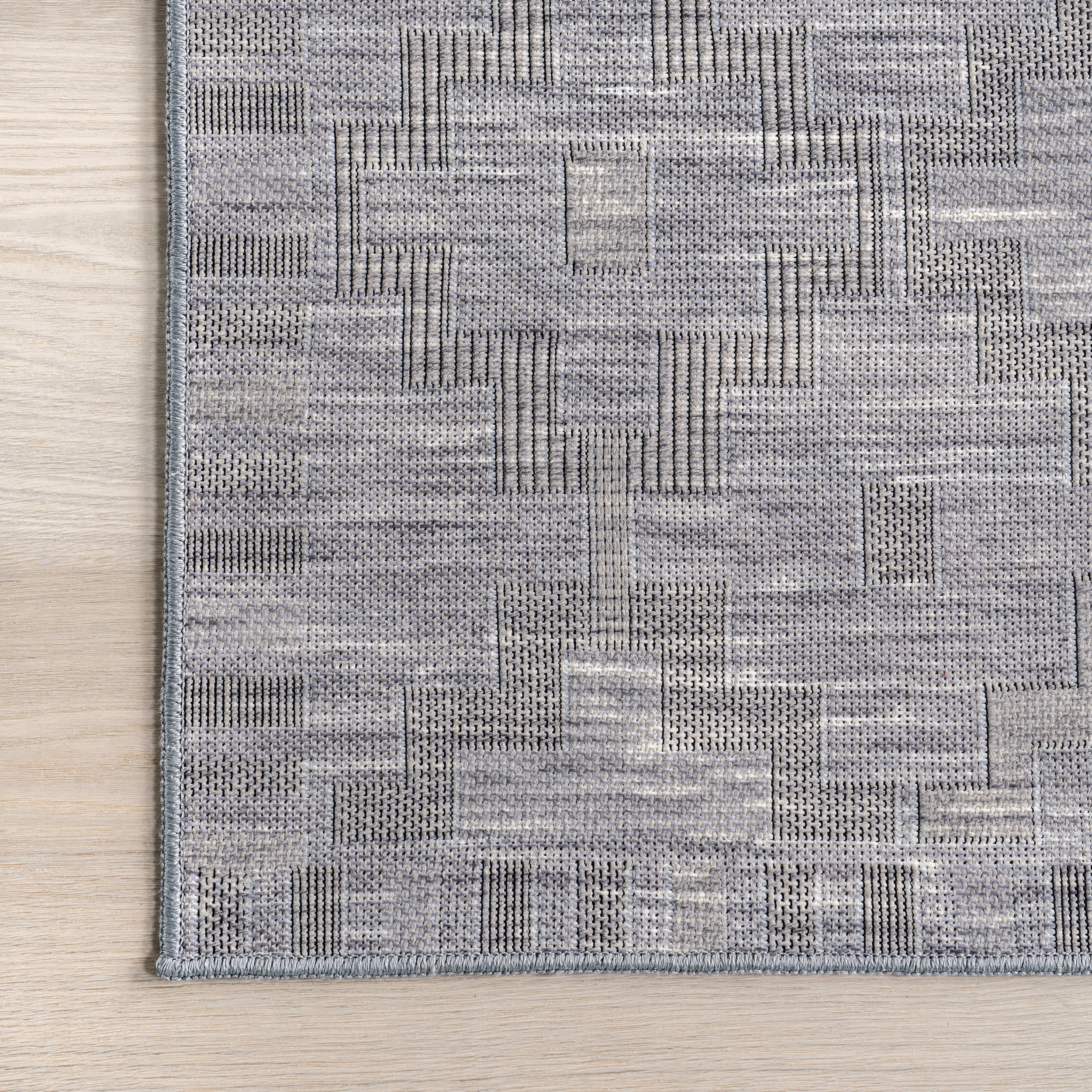 Erna Geometric Washable Rug | Blue - Image 3