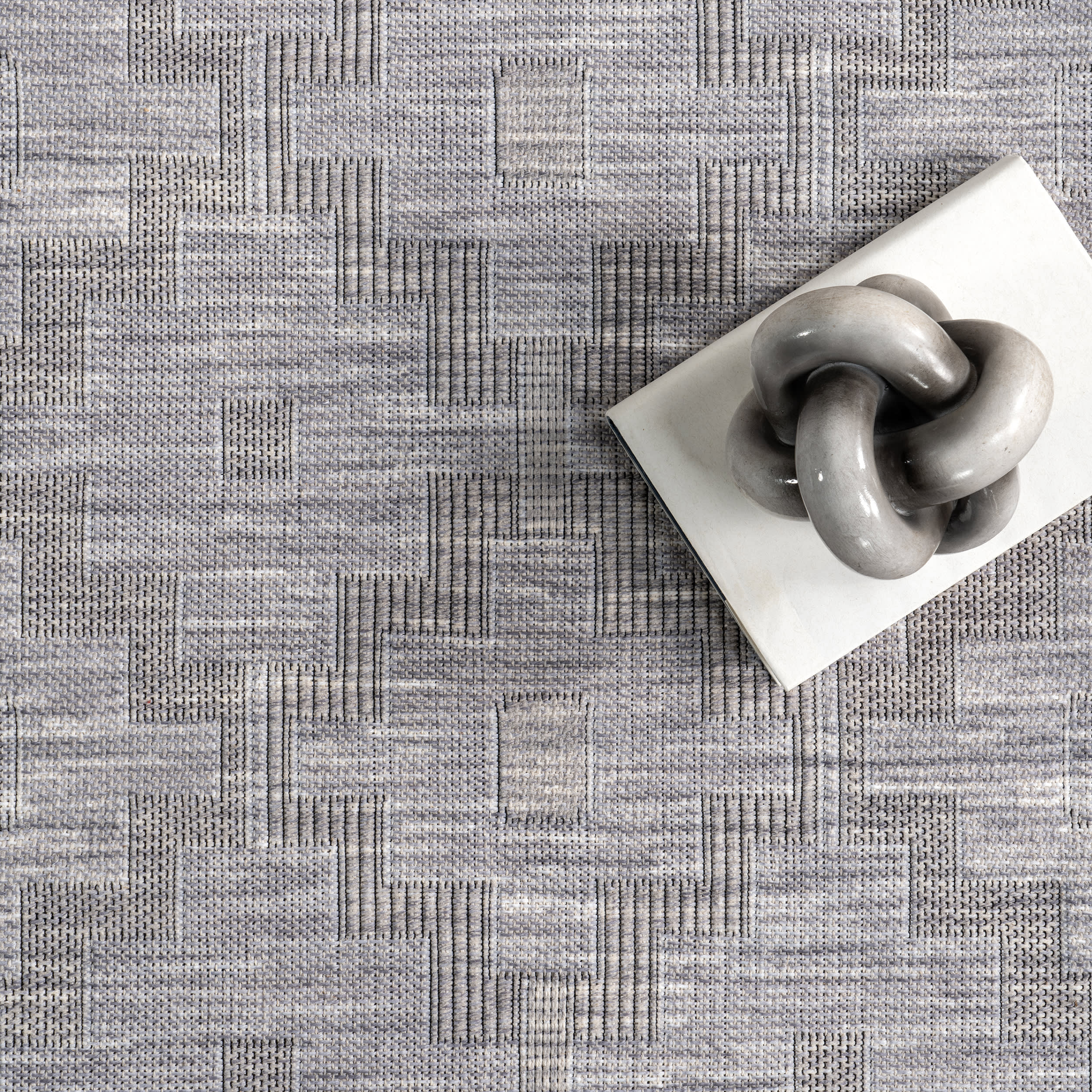 Erna Geometric Washable Rug | Blue - Image 7