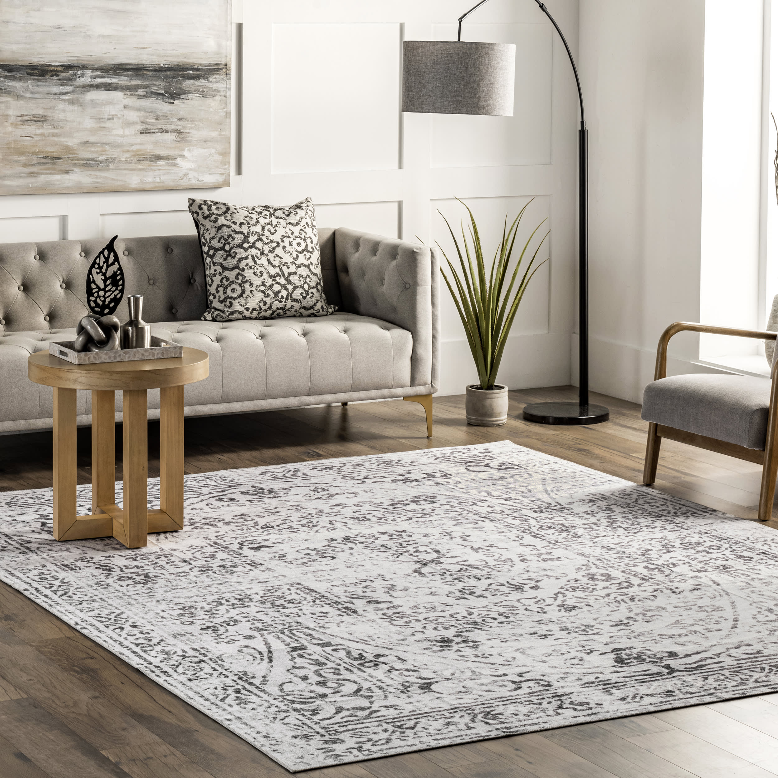 Esmeralda Washable Transitional Rug | Ivory - Image 2