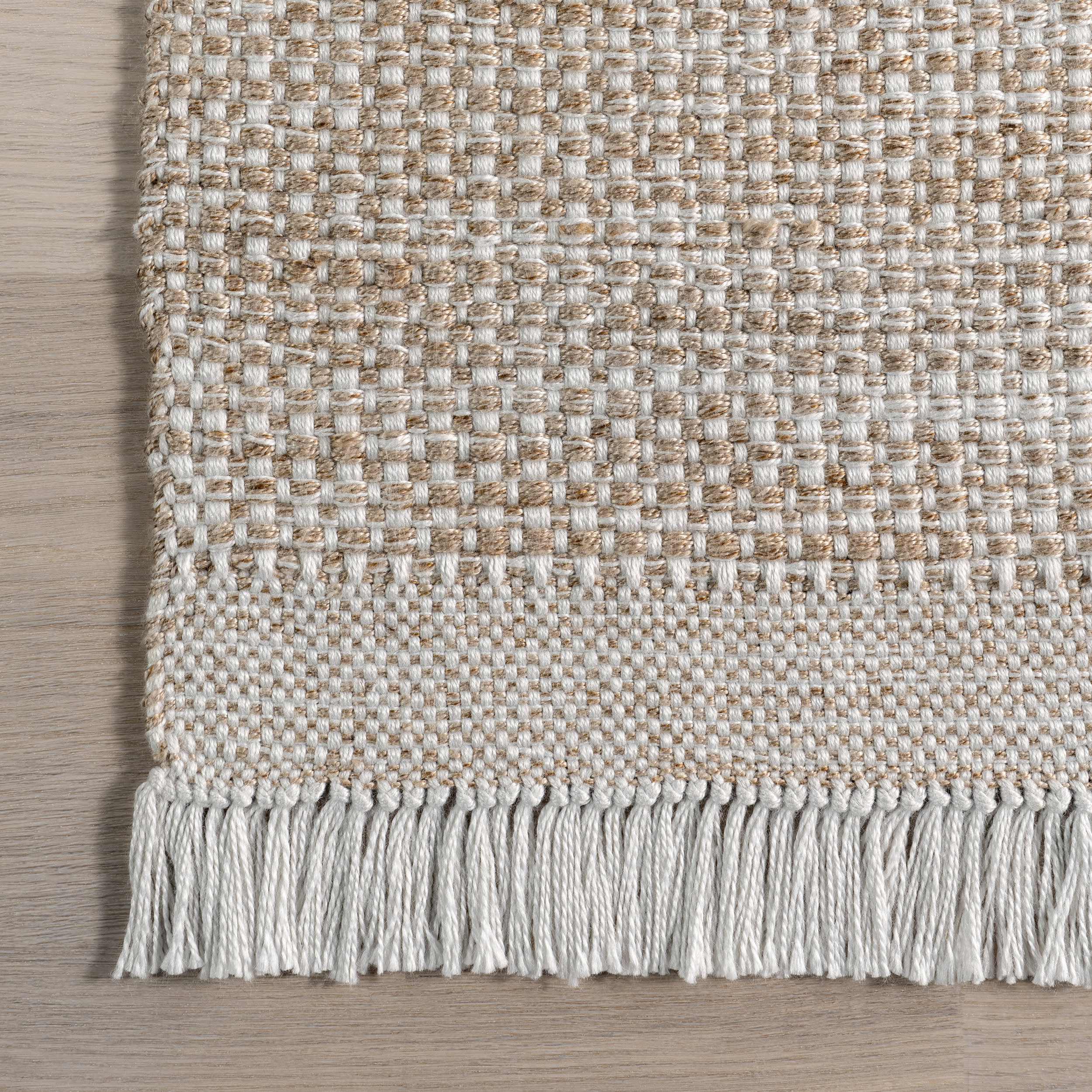 Esperanza Solid Fringed Rug | Beige - Image 3