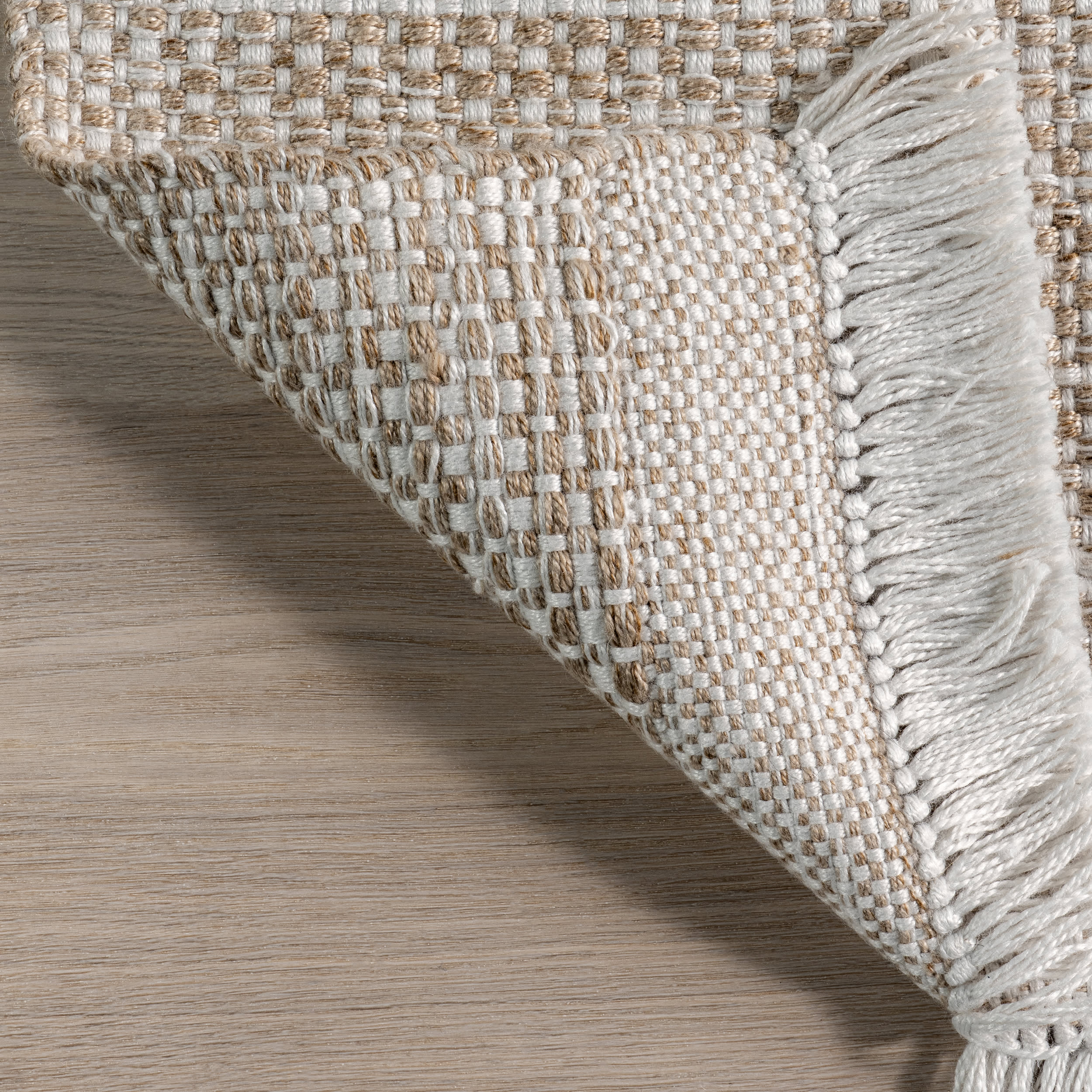 Esperanza Solid Fringed Rug | Beige - Image 6