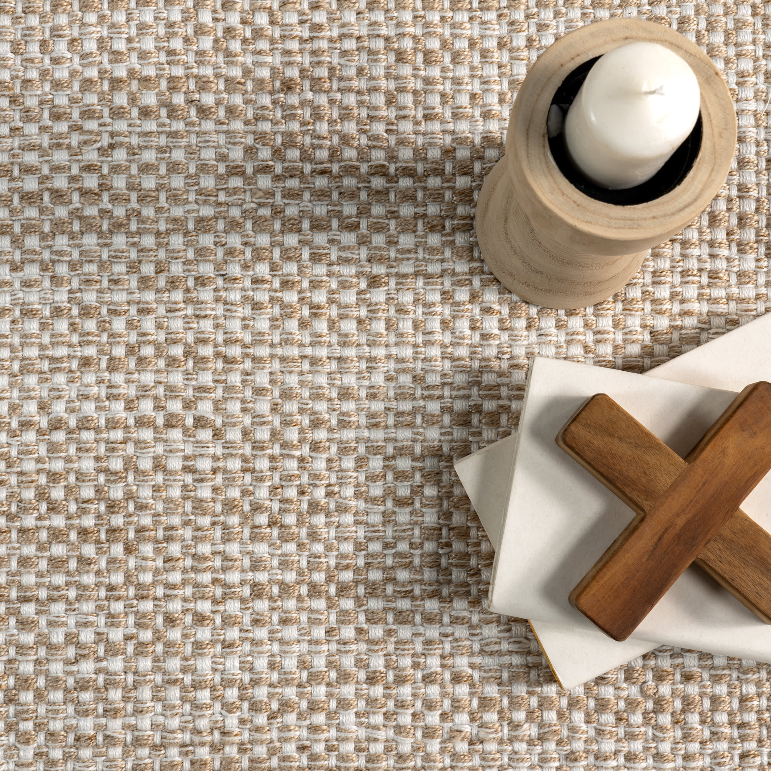 Esperanza Solid Fringed Rug | Beige - Image 7