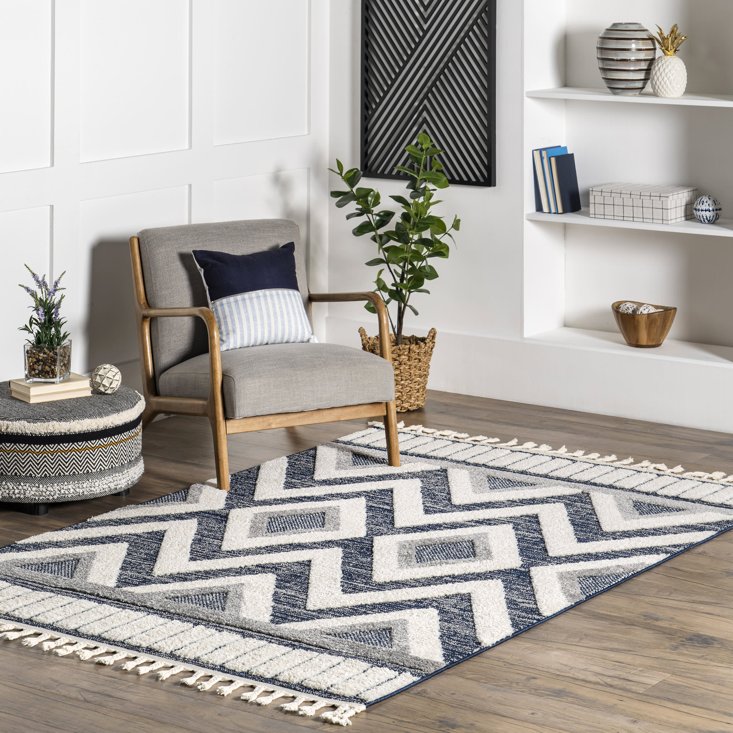 Ethel Coastal Waves Rug | Blue - Image 2