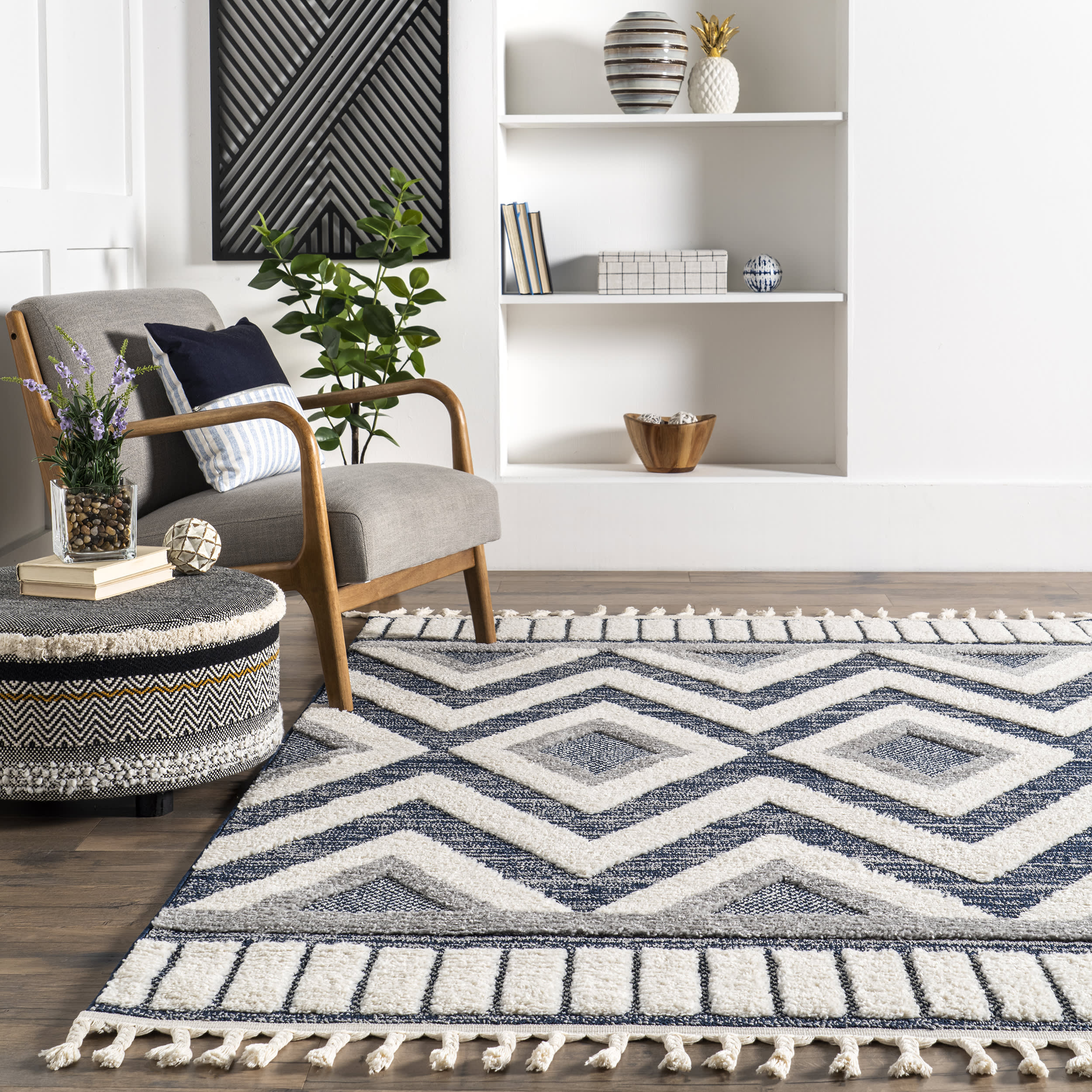 Ethel Coastal Waves Rug | Blue - Image 4