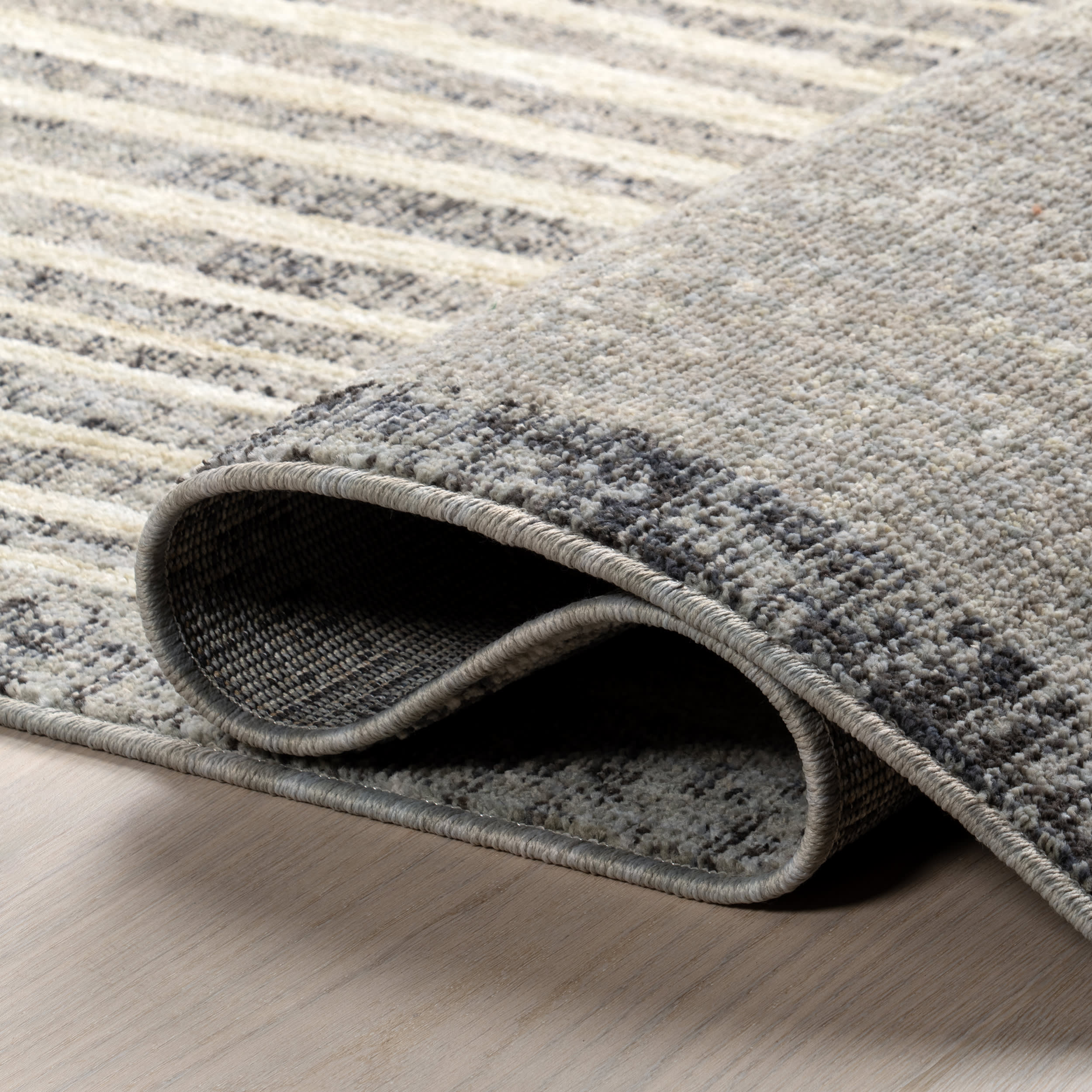 Etta Abstract Stripes Rug | Grey - Image 9