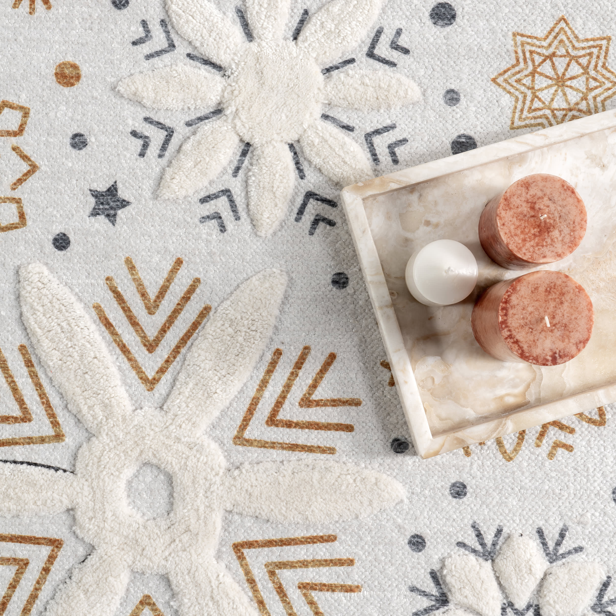 Eudora Snowflake Rug | White - Image 7