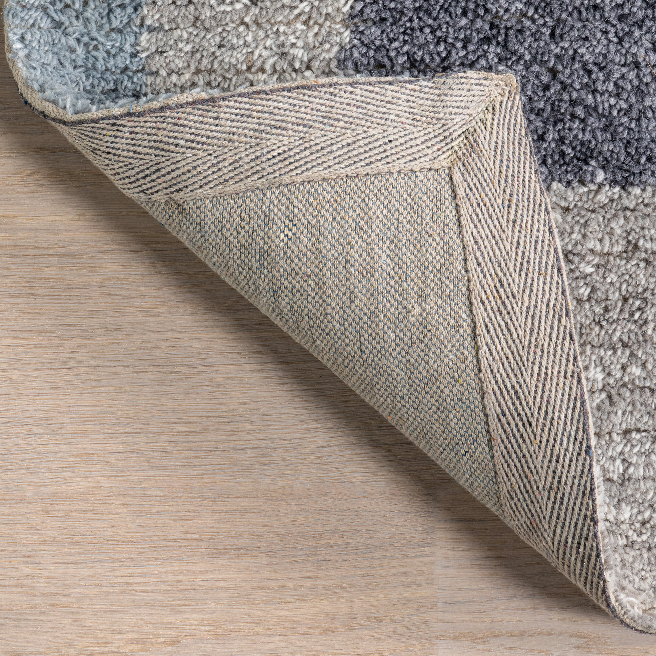 Eugene Colorblocked Wool Rug | Grey - Image 5
