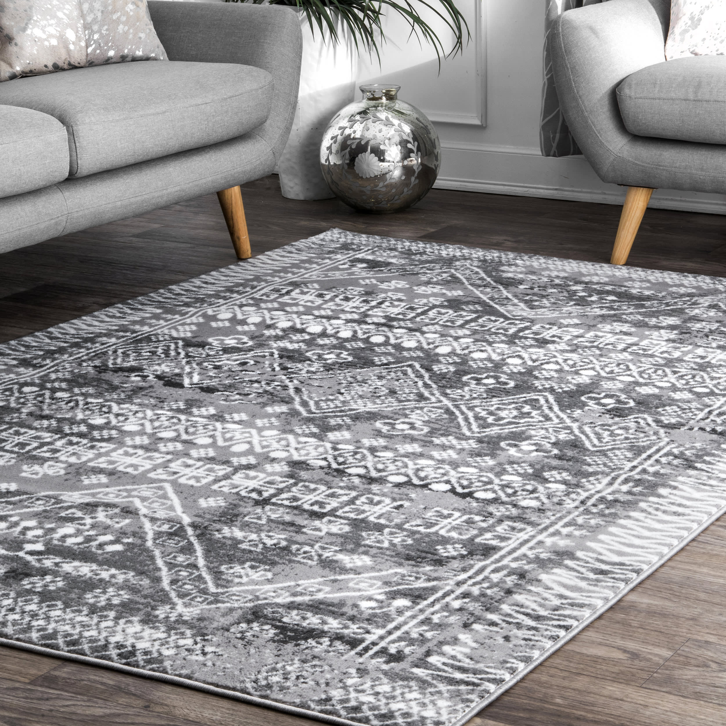 Evanescent Moroccan Rug | Grey - Image 2