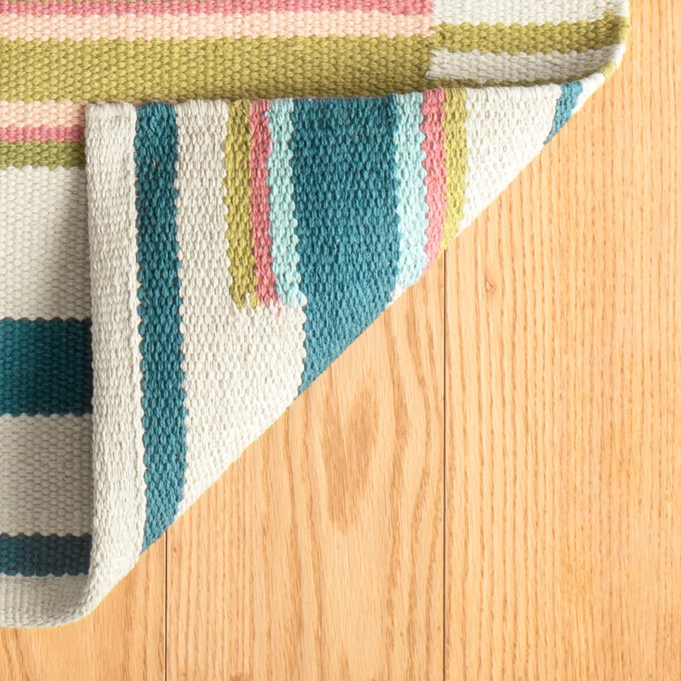Everly Handwoven Cotton Rug | Multi - Image 6