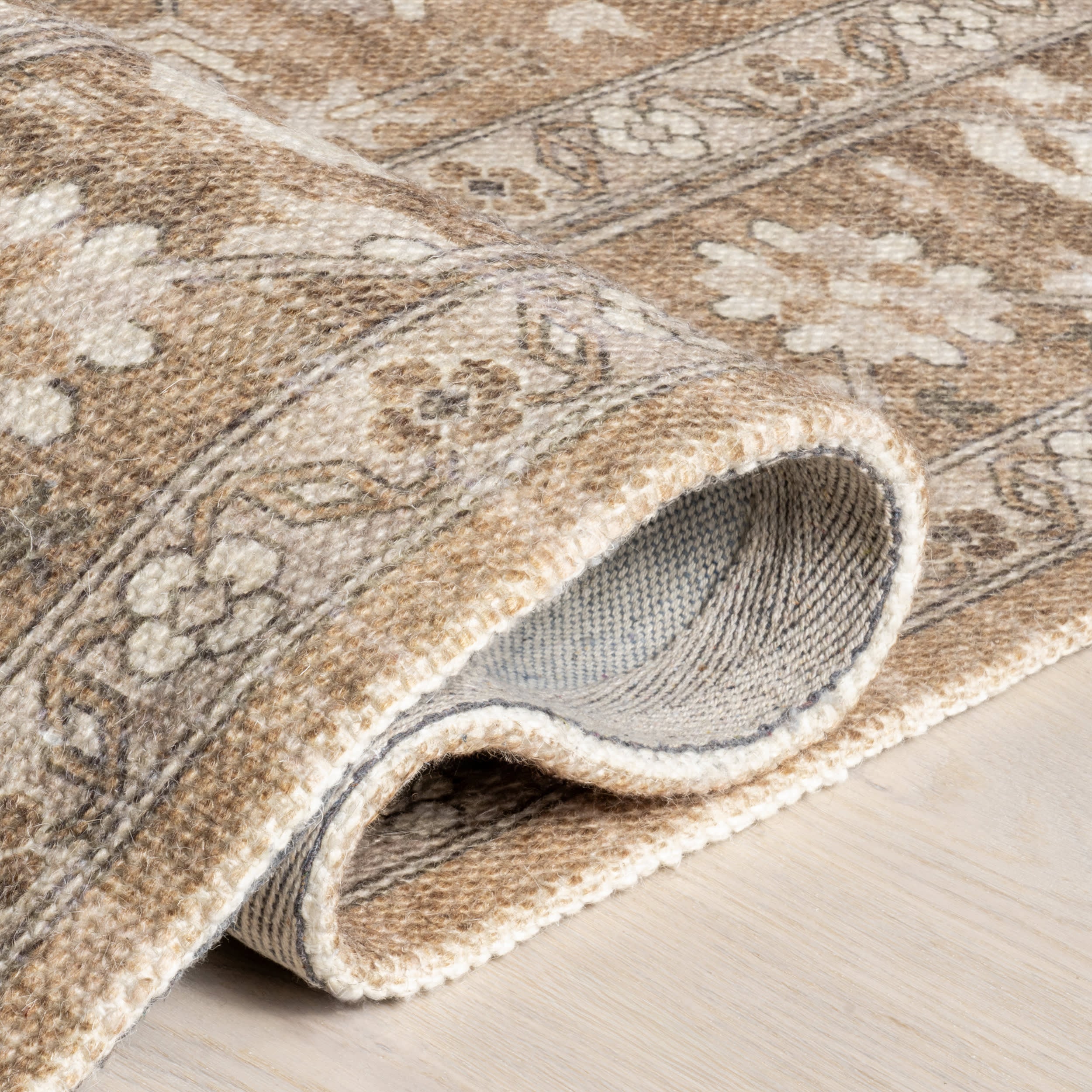 Evermore Medallion Wool and Cotton Rug | Brown - Image 10