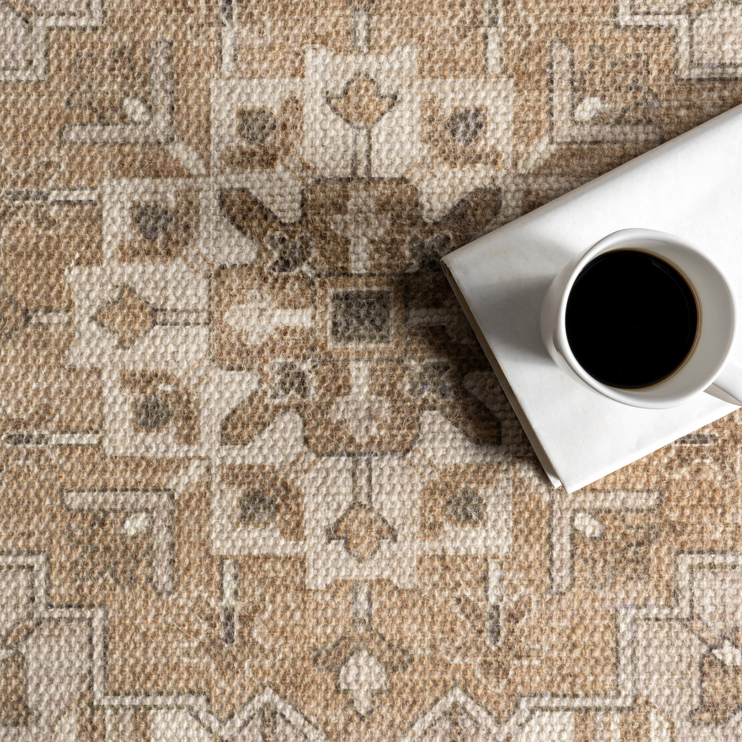 Evermore Medallion Wool and Cotton Rug | Brown - Image 8