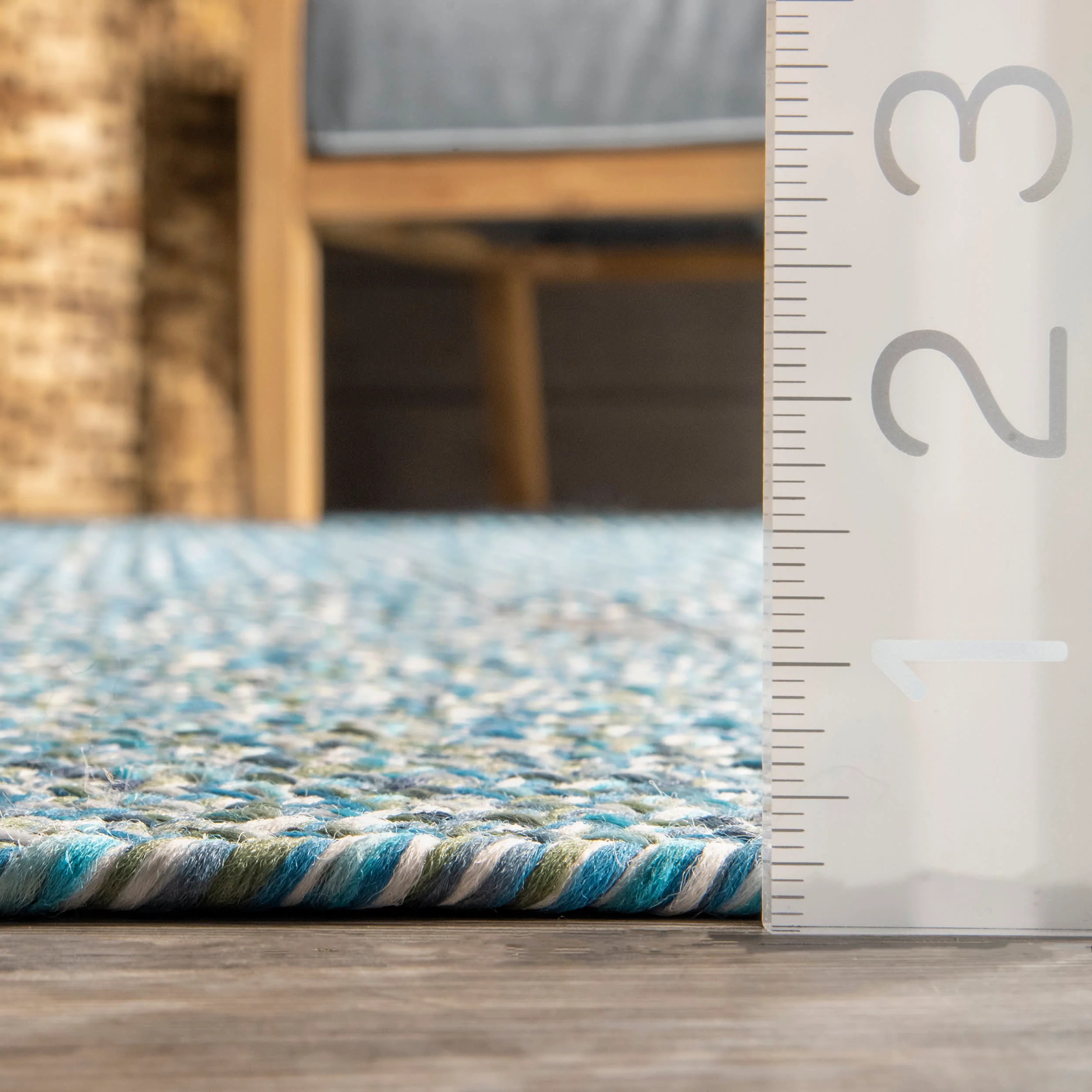 Everywhere Hand-Braided Indoor/Outdoor Rug | Aqua - Image 5