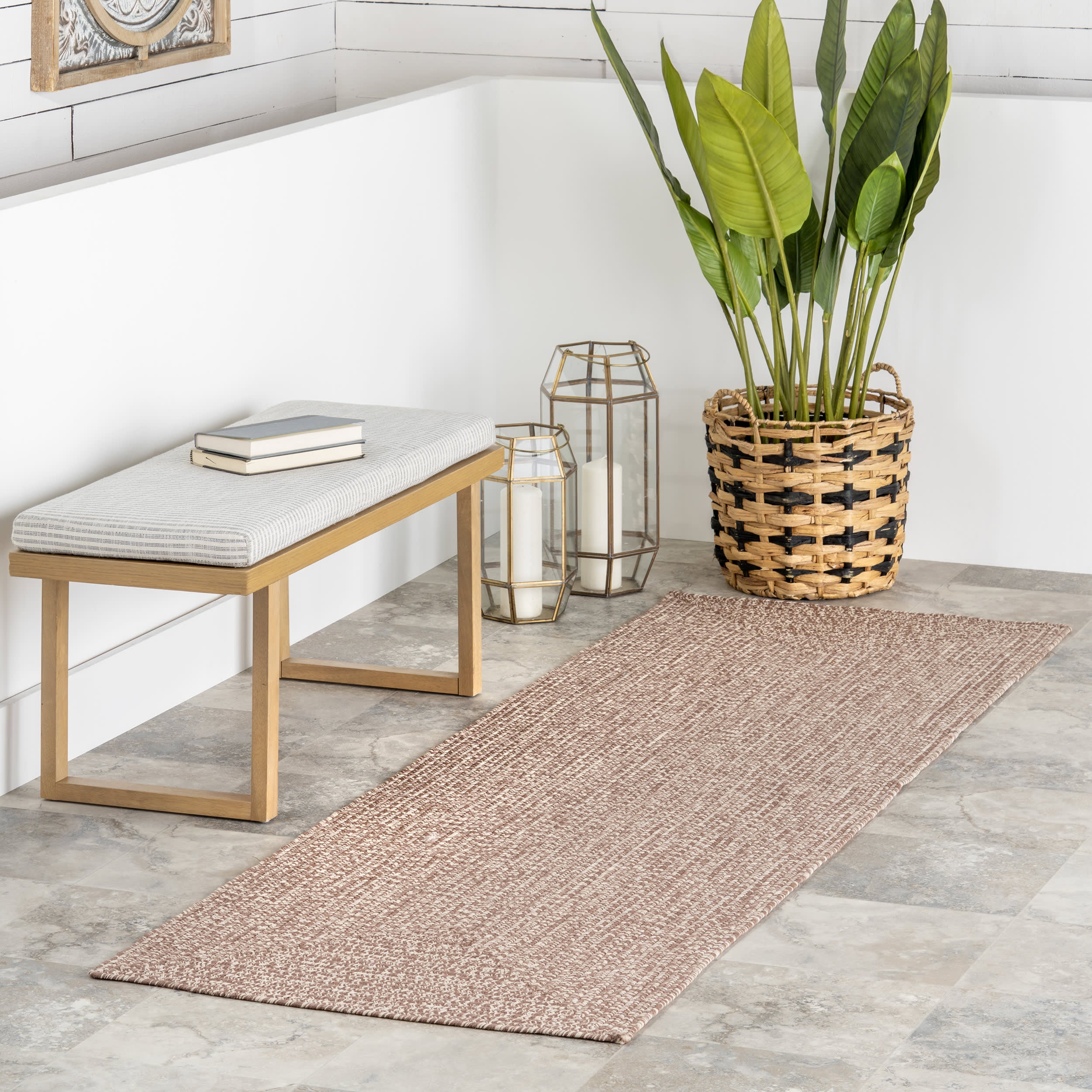 Everywhere Hand-Braided Indoor/Outdoor Rug | Brown - Image 2