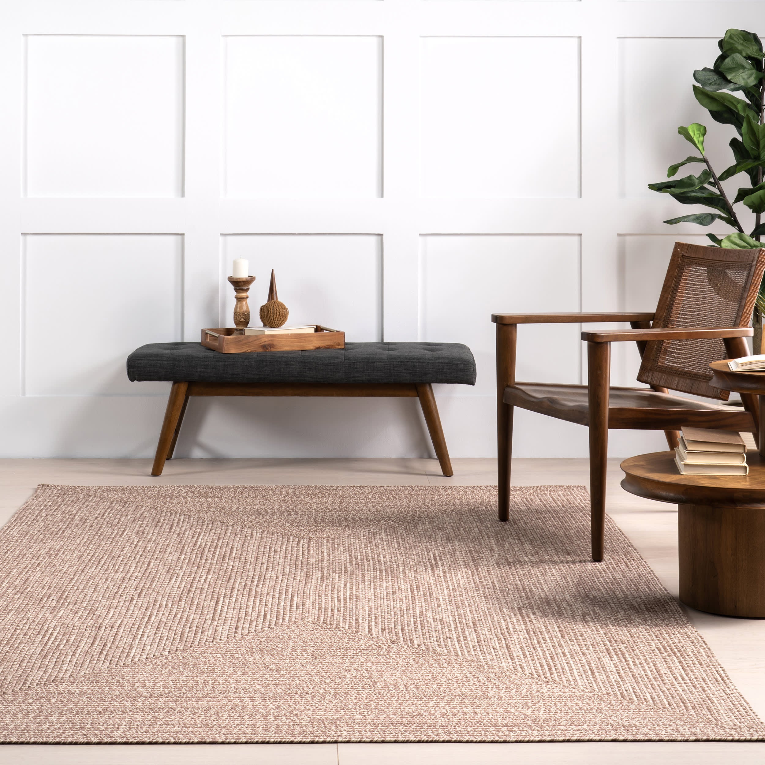 Everywhere Hand-Braided Indoor/Outdoor Rug | Brown - Image 4