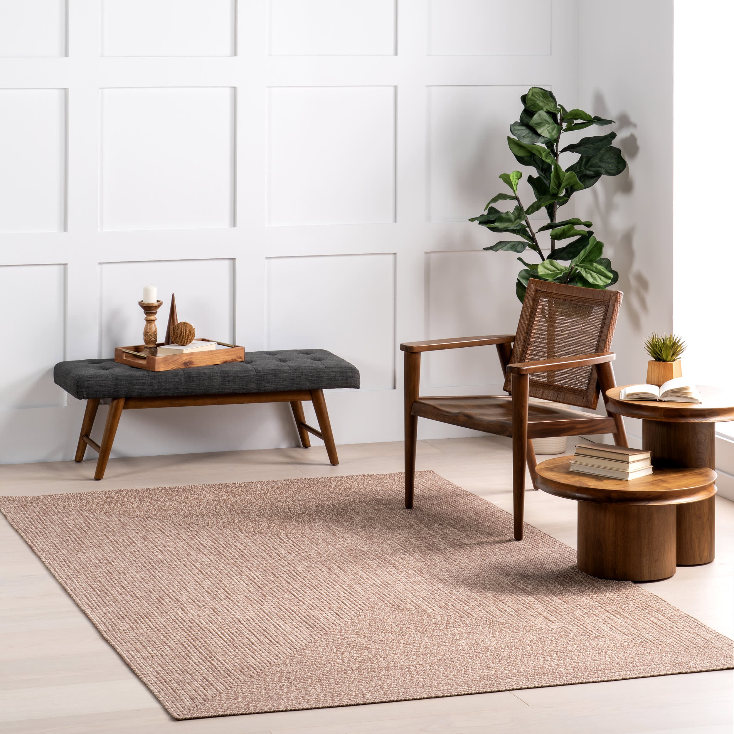 Everywhere Hand-Braided Indoor/Outdoor Rug | Brown - Image 8