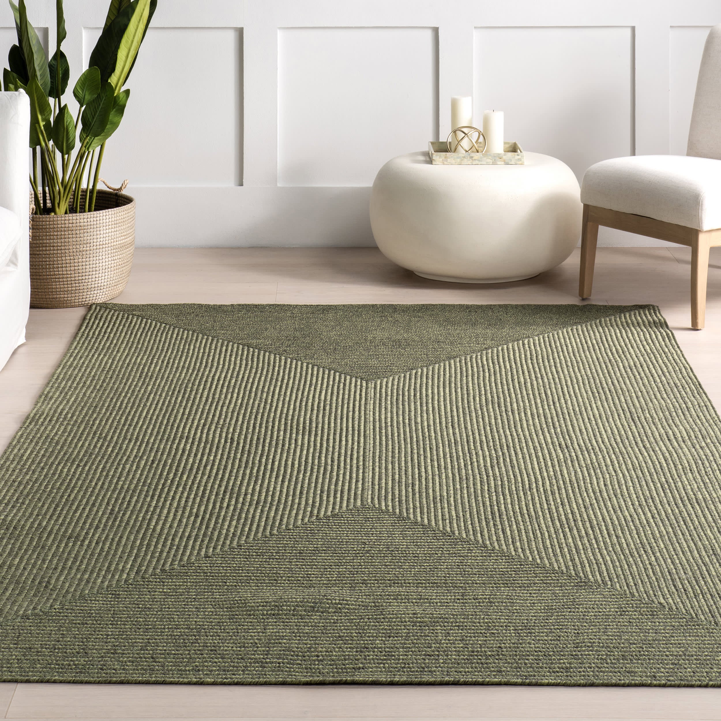 Everywhere Hand-Braided Indoor/Outdoor Rug | Green - Image 5