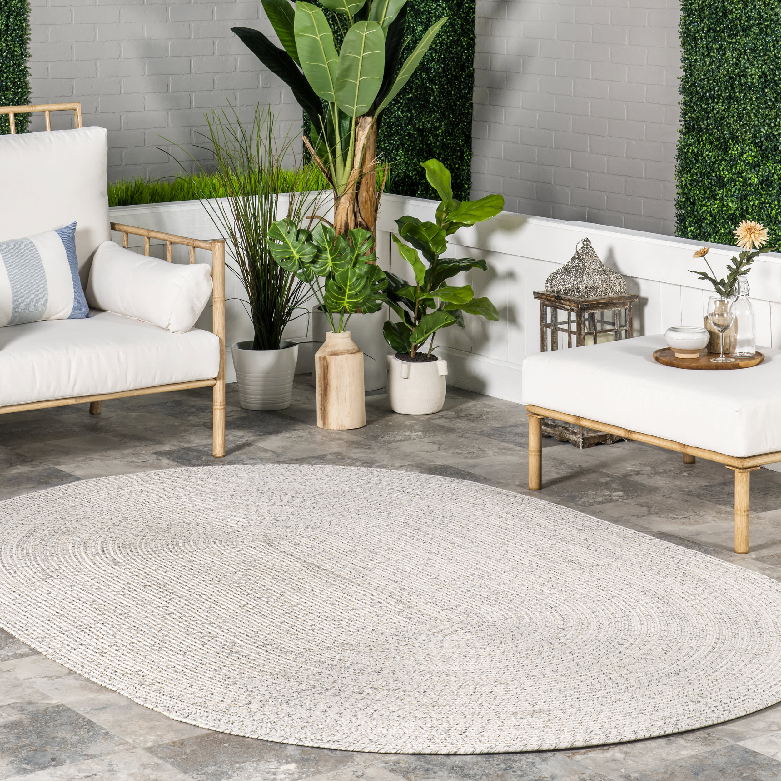 Everywhere Hand-Braided Indoor/Outdoor Rug | Ivory - Image 2