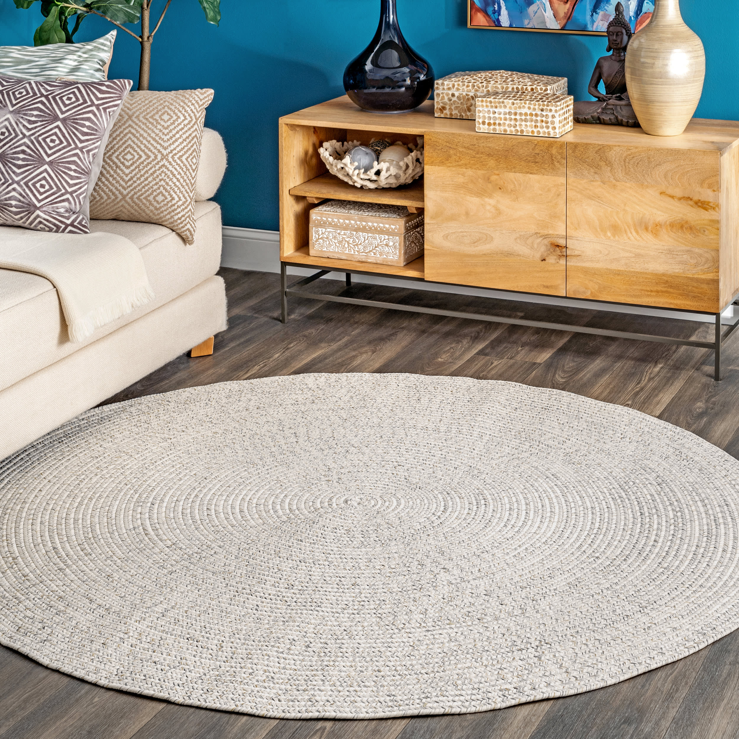 Everywhere Hand-Braided Indoor/Outdoor Rug | Ivory - Image 2