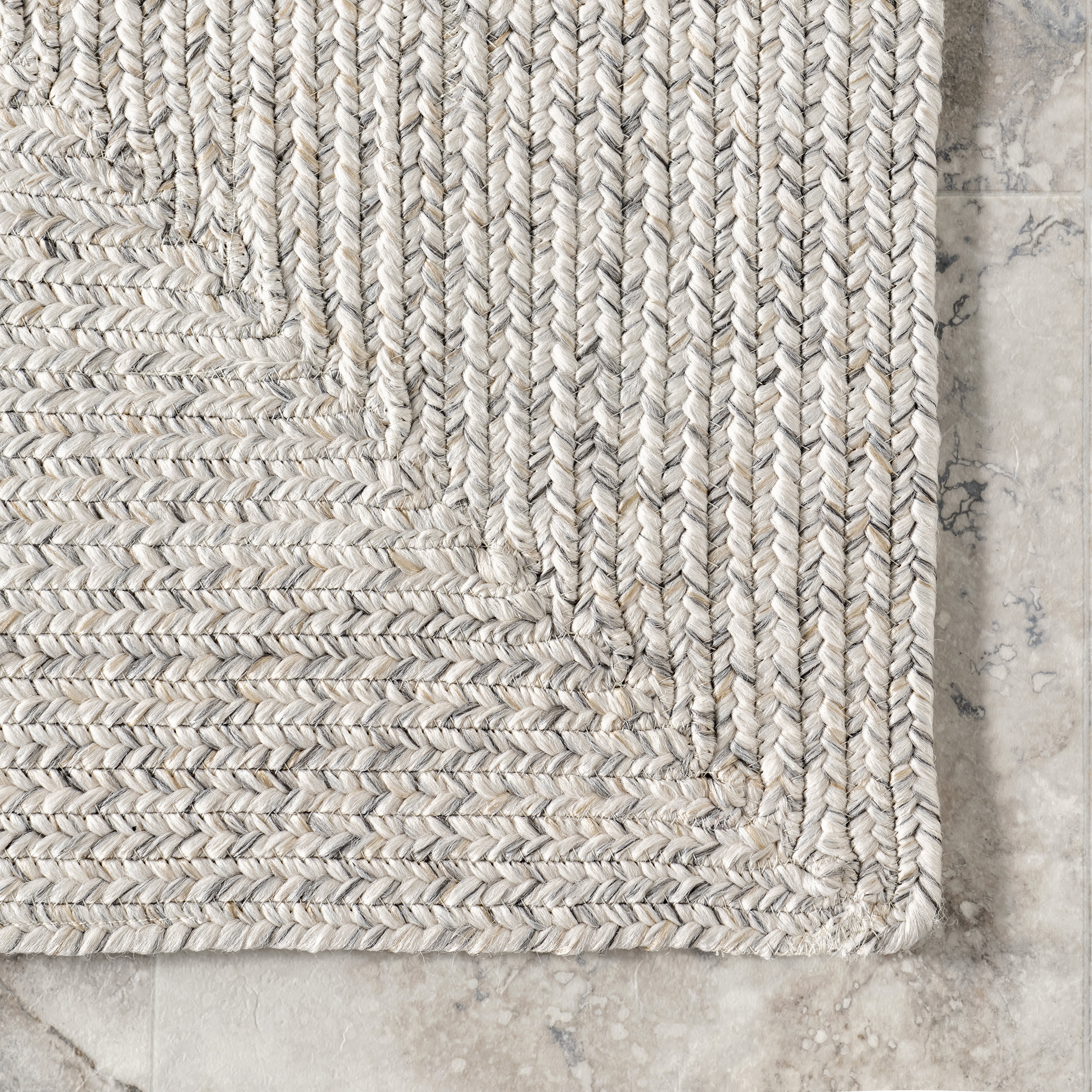 Everywhere Hand-Braided Indoor/Outdoor Rug | Ivory - Image 3