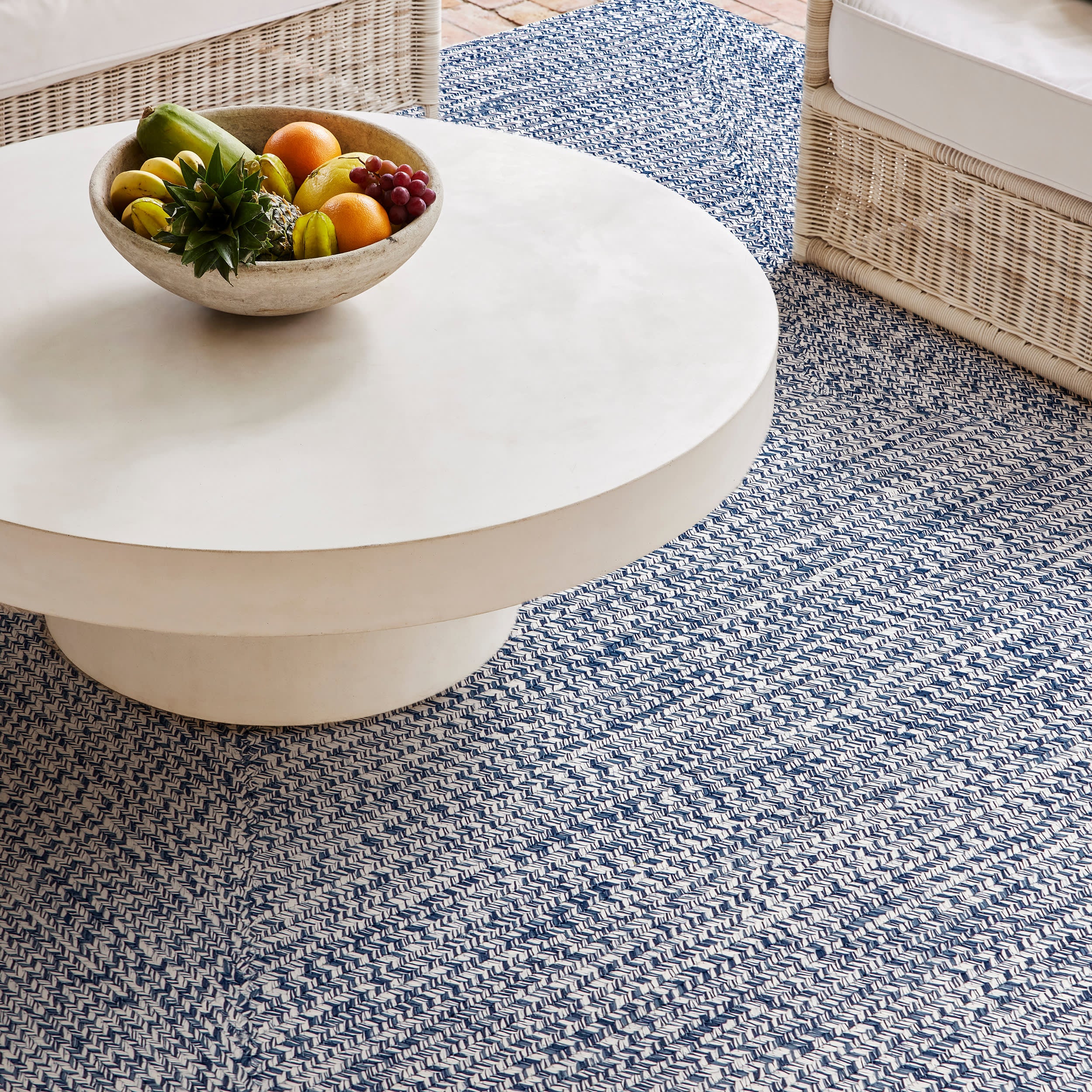 Everywhere Hand-Braided Indoor/Outdoor Rug | Navy - Image 4