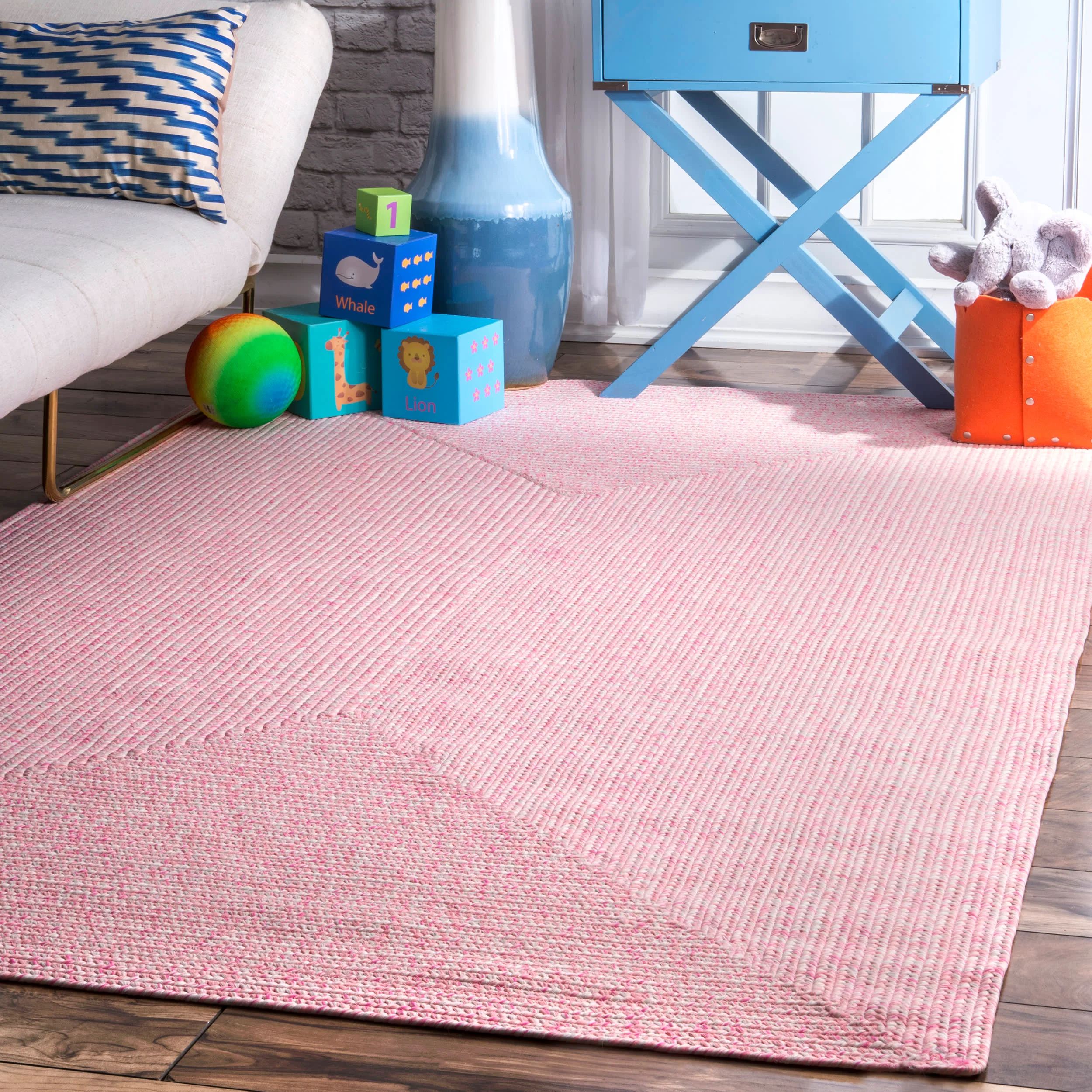 Everywhere Hand-Braided Indoor/Outdoor Rug | Pink - Image 2
