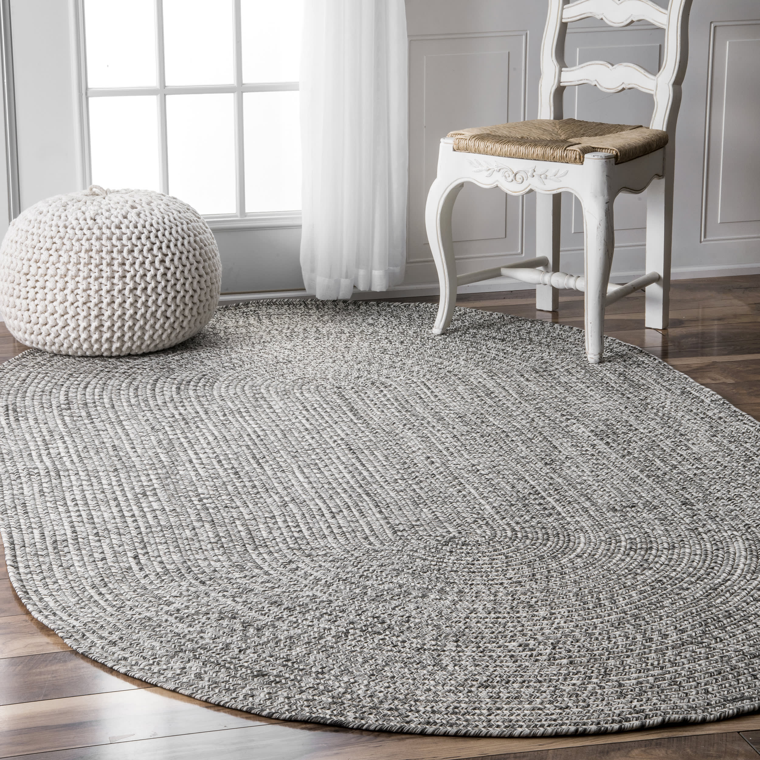 Everywhere Hand-Braided Indoor/Outdoor Rug | Salt and Pepper - Image 2