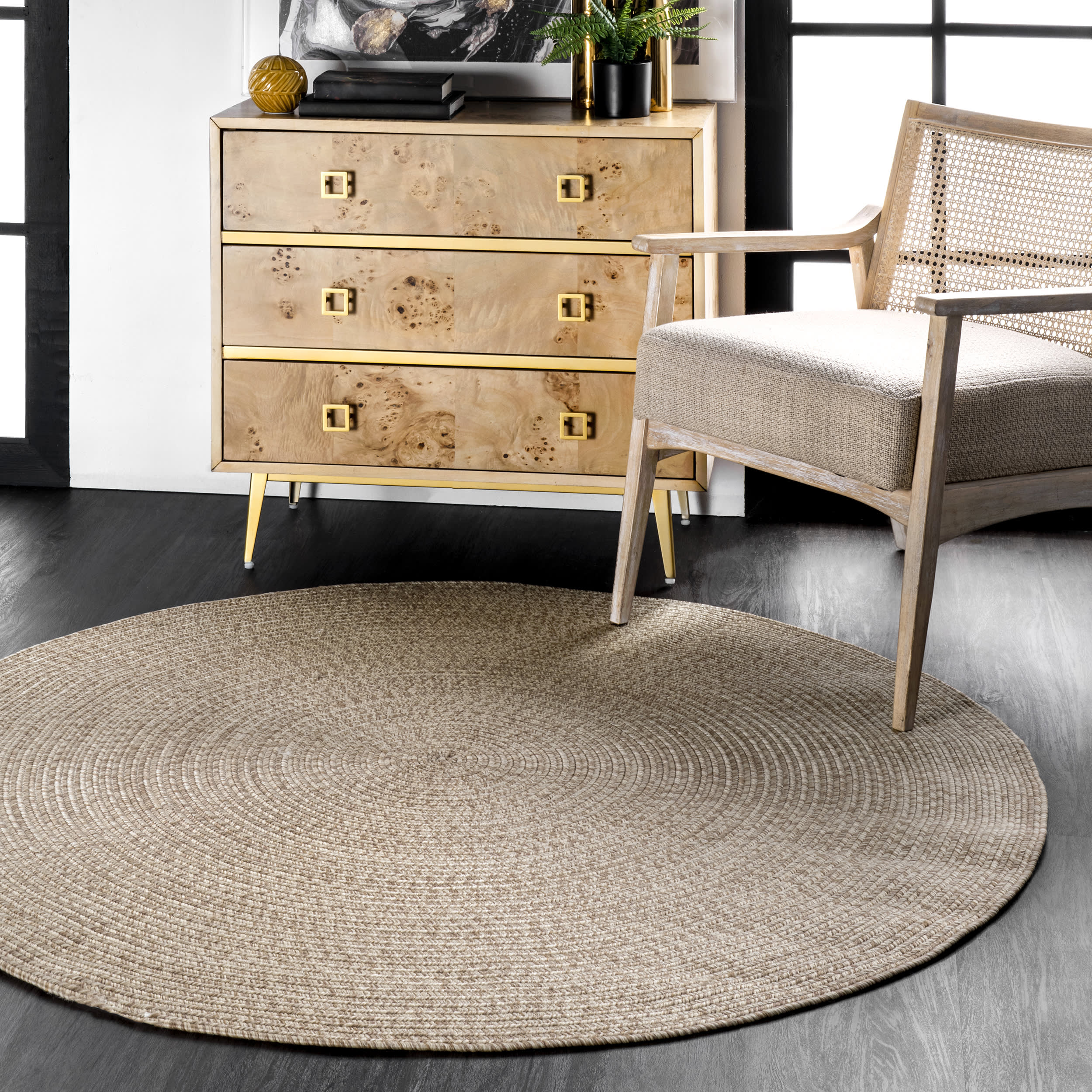 Everywhere Hand-Braided Indoor/Outdoor Rug | Tan - Image 2