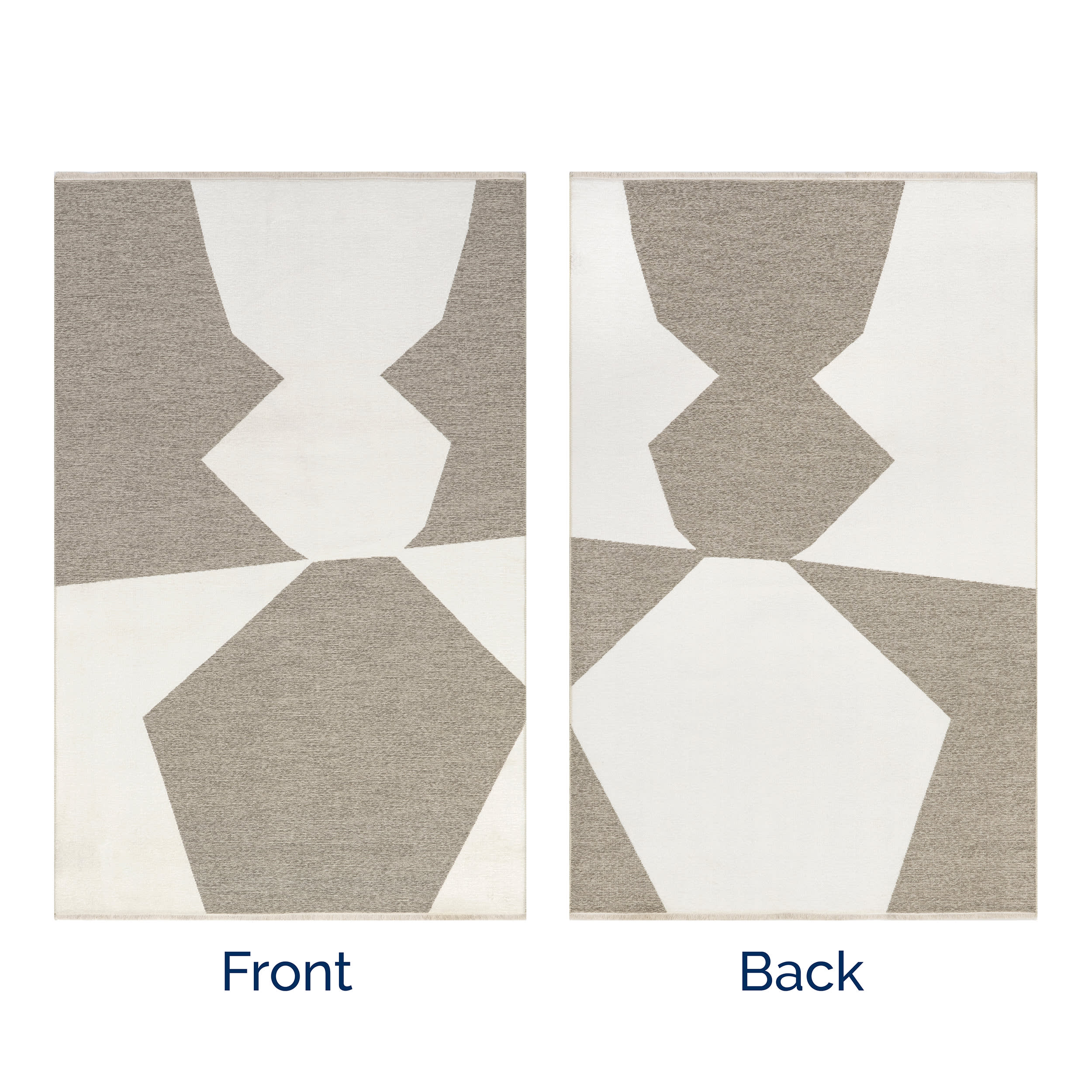 Evi Geometric Reversible Washable Rug | Beige - Image 10