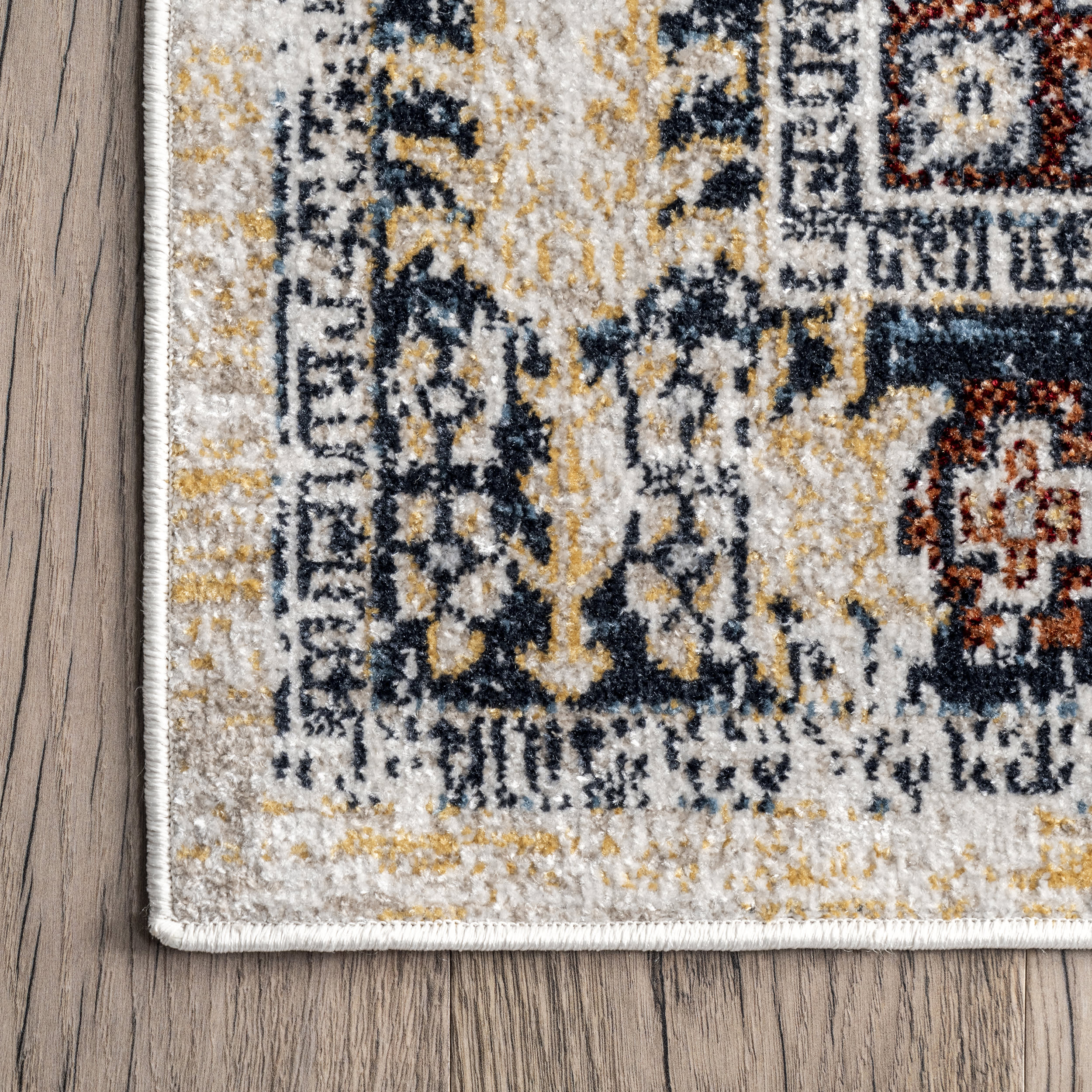Evianna Washable Diamond Rug | Blue Multicolor - Image 3