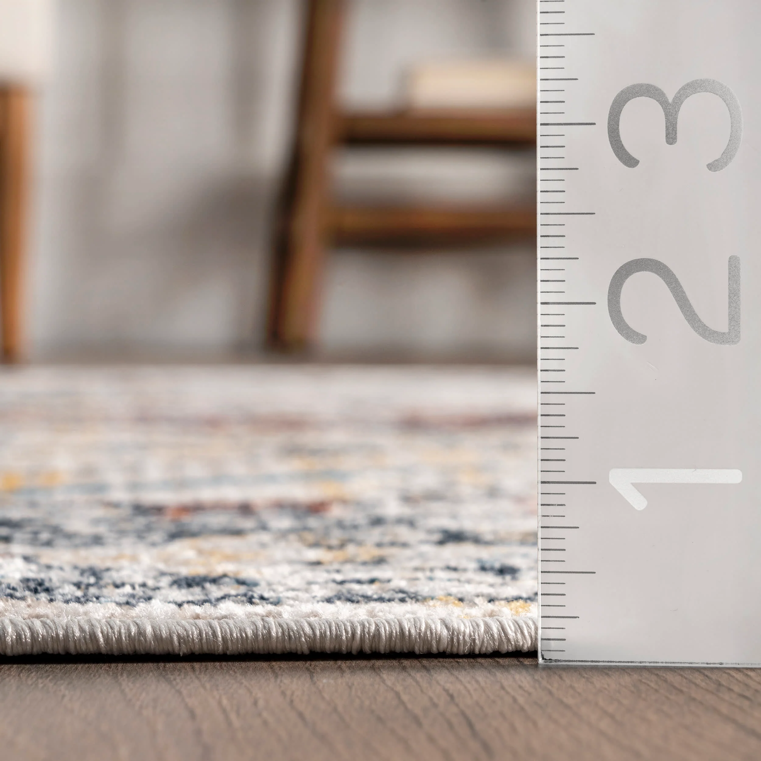 Evianna Washable Diamond Rug | Blue Multicolor - Image 5