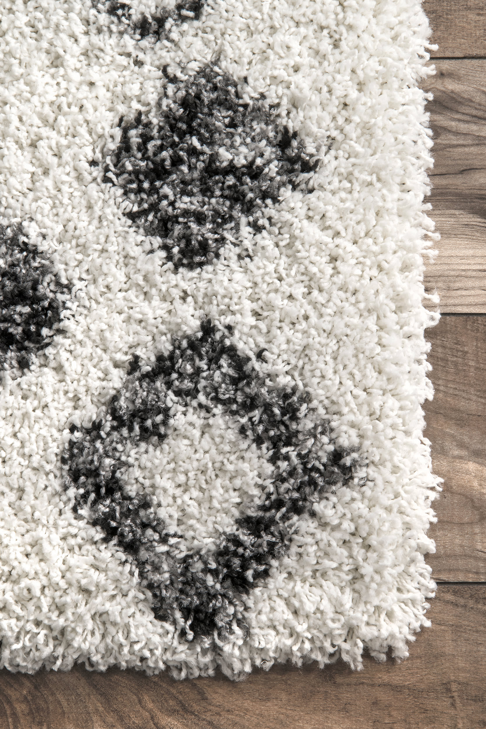Expo Shag Diamond Rug | Grey - Image 3