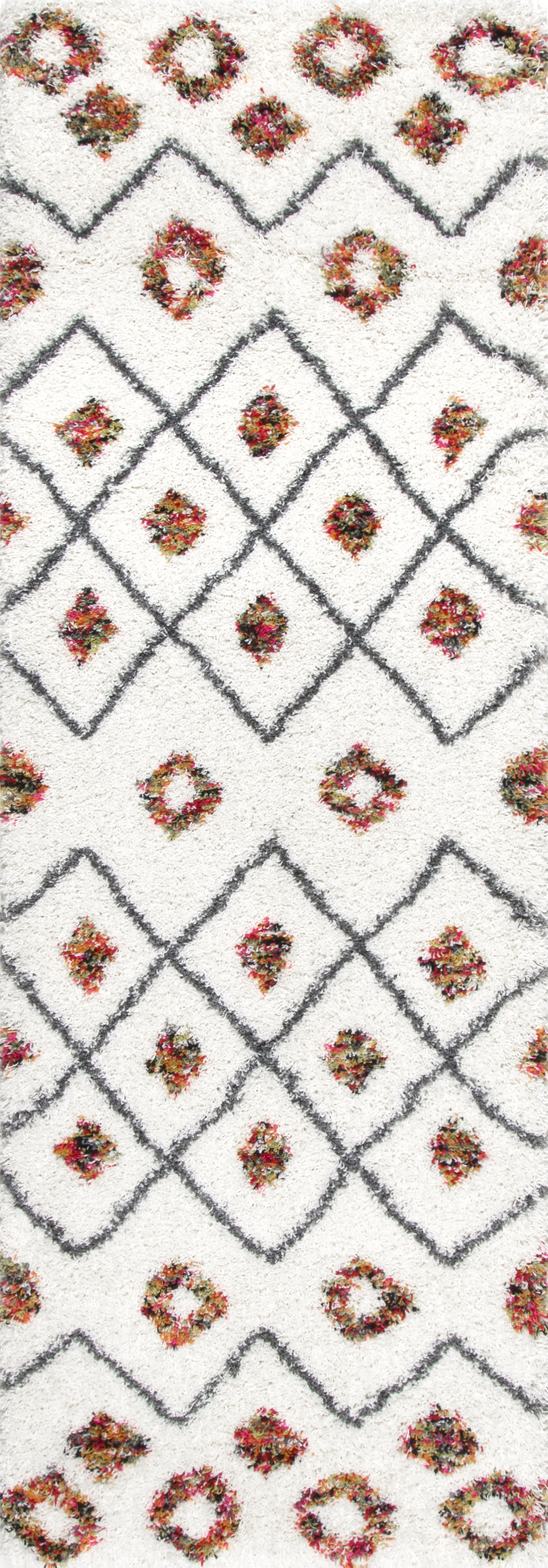 Expo Shag Diamond Rug | White - Image 5