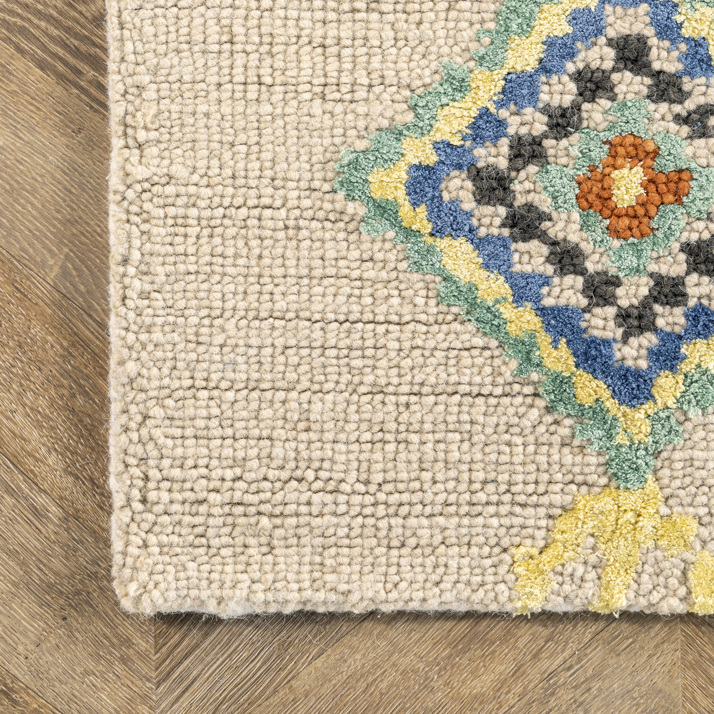 Ezra Moroccan Diamond Rug | Ivory - Image 3