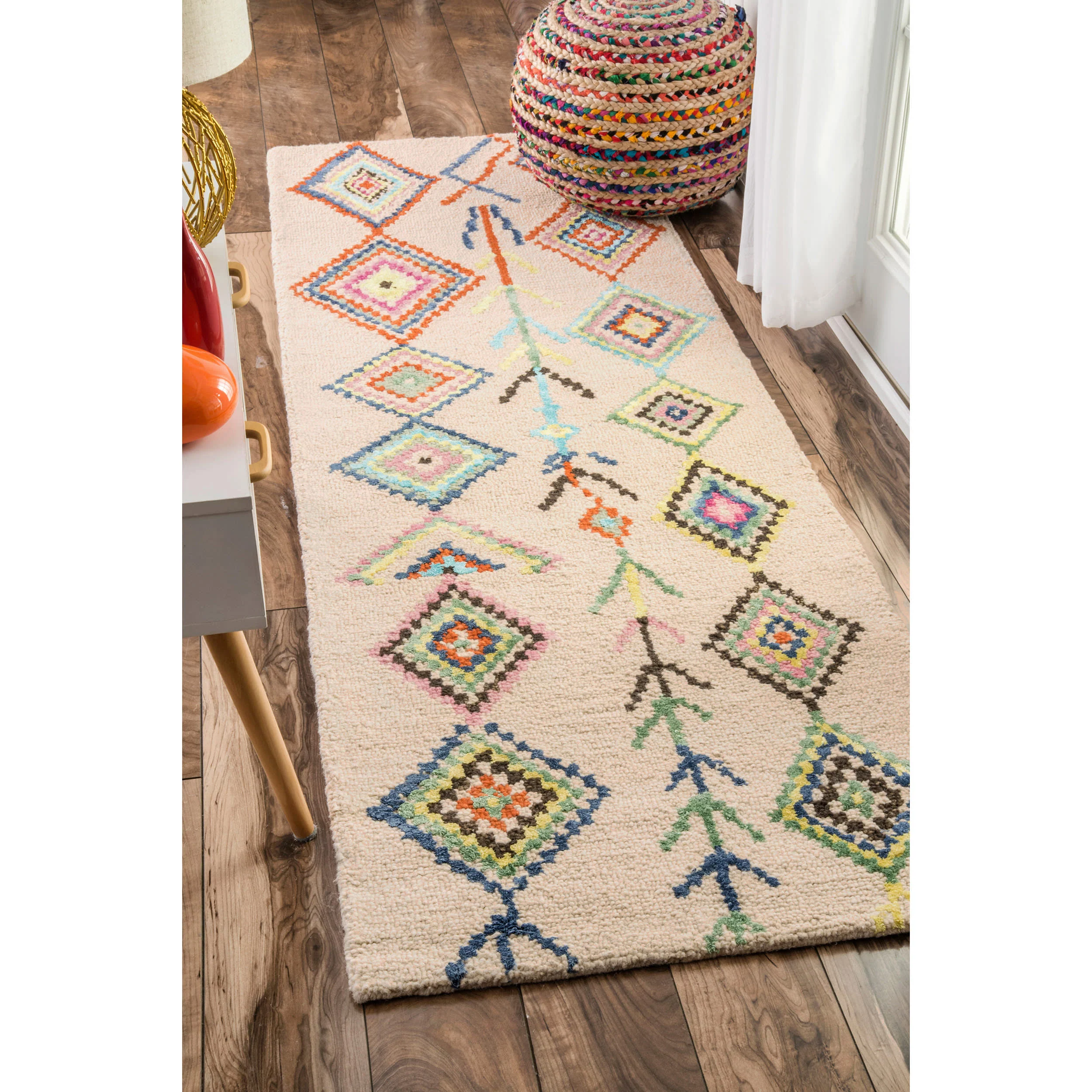 Ezra Moroccan Diamond Rug | Ivory - Image 2