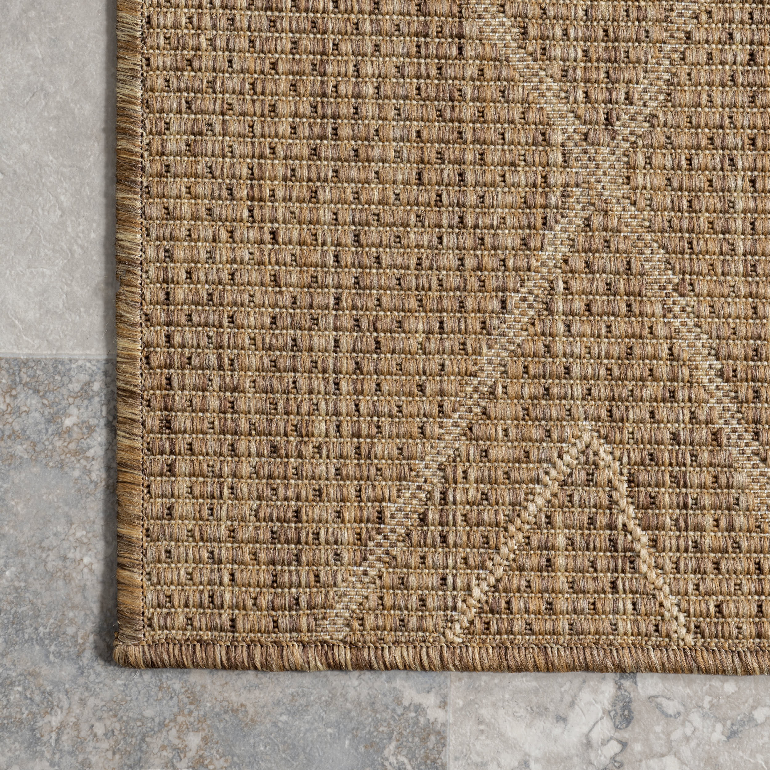 Fabianna Indoor/Outdoor Modern Rug | Brown - Image 3