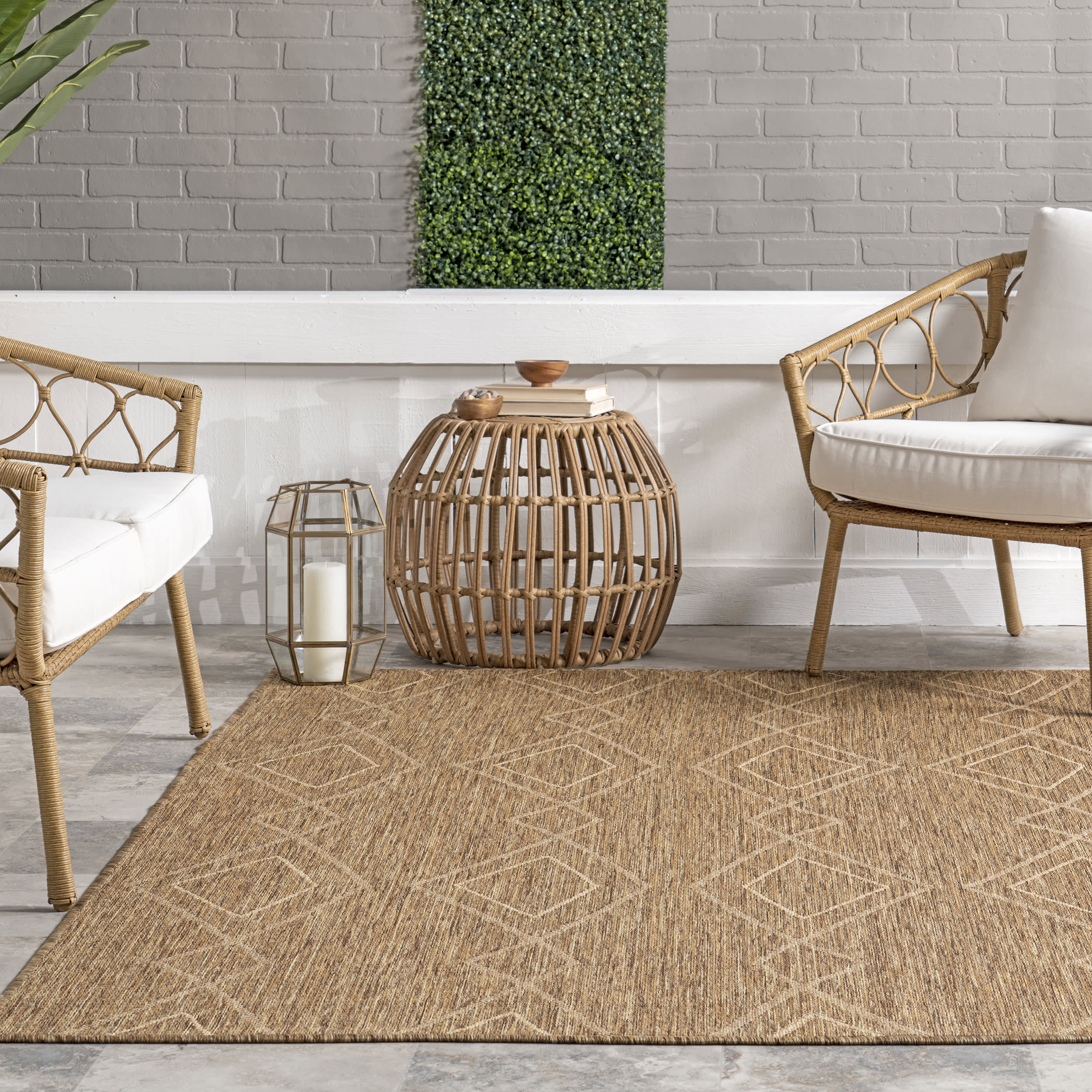 Fabianna Indoor/Outdoor Modern Rug | Brown - Image 4