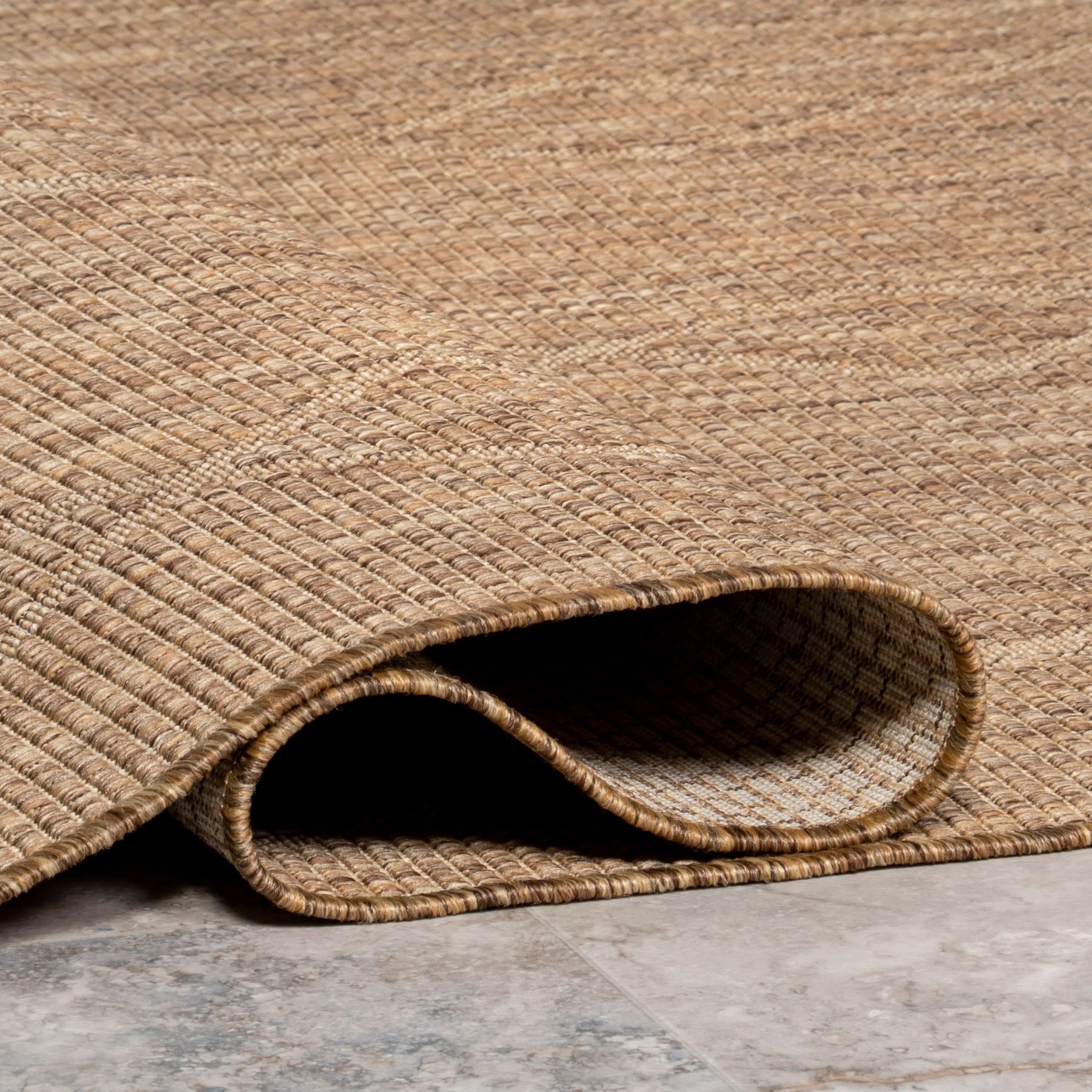 Fabianna Indoor/Outdoor Modern Rug | Brown - Image 8